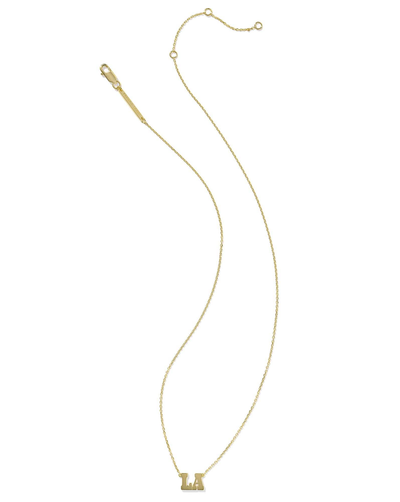 LA Pendant Necklace in 18k Gold Vermeil