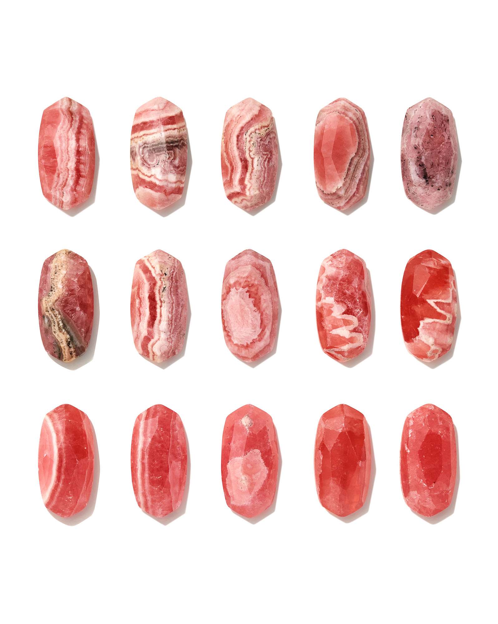 Lee 18k Gold Vermeil Drop Earrings in Pink Rhodochrosite