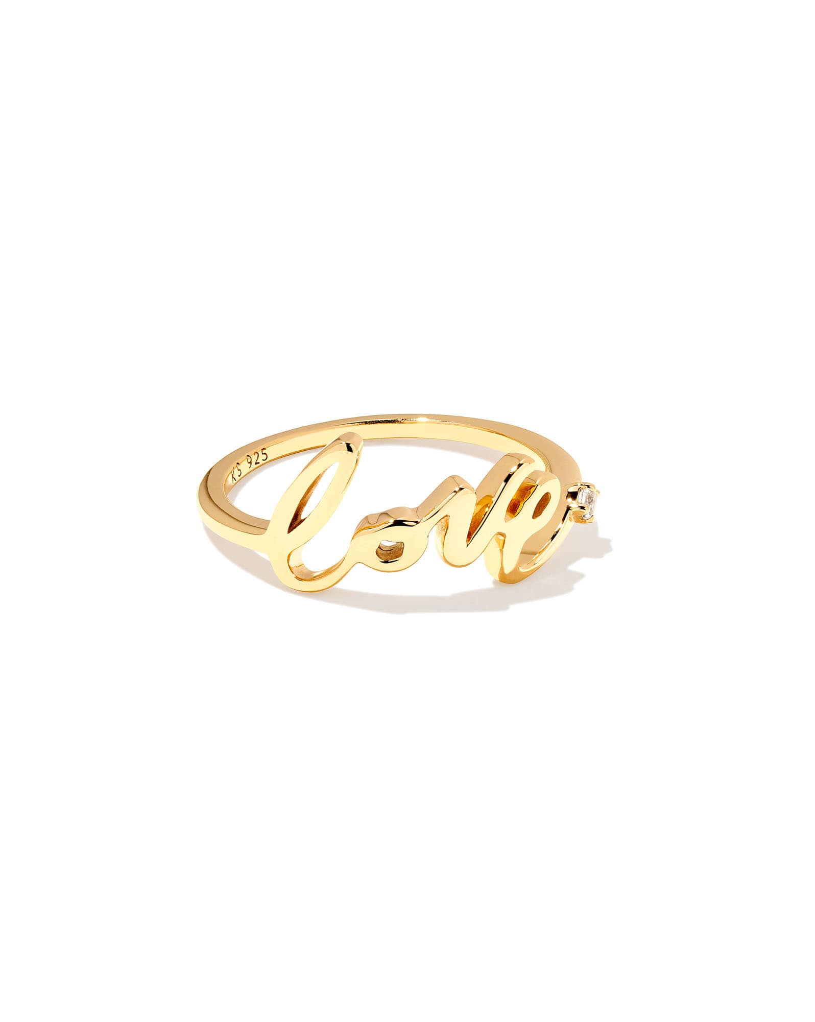 Love Script Band Ring
