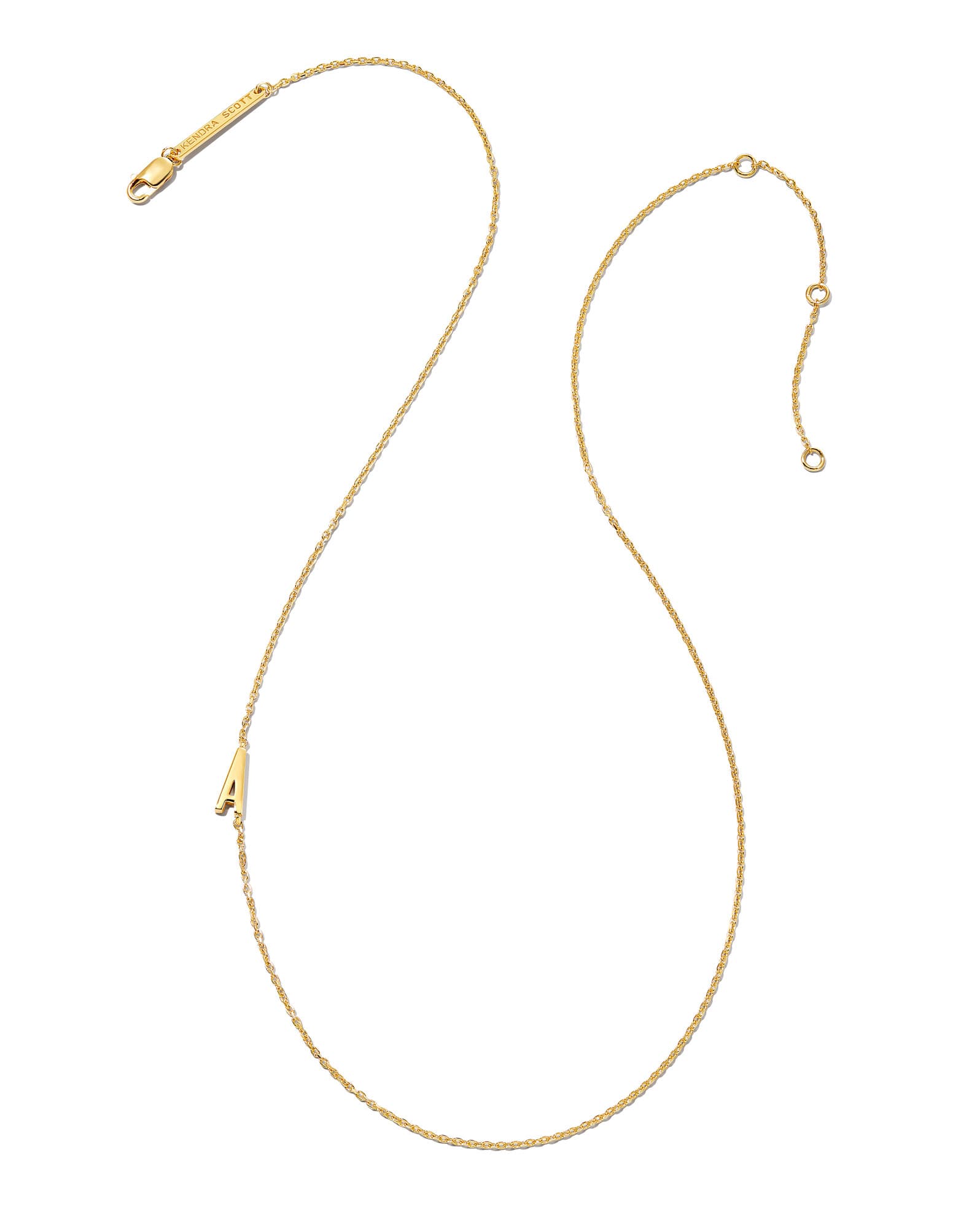 Letter Inline Initial Necklace in 18k Gold Vermeil