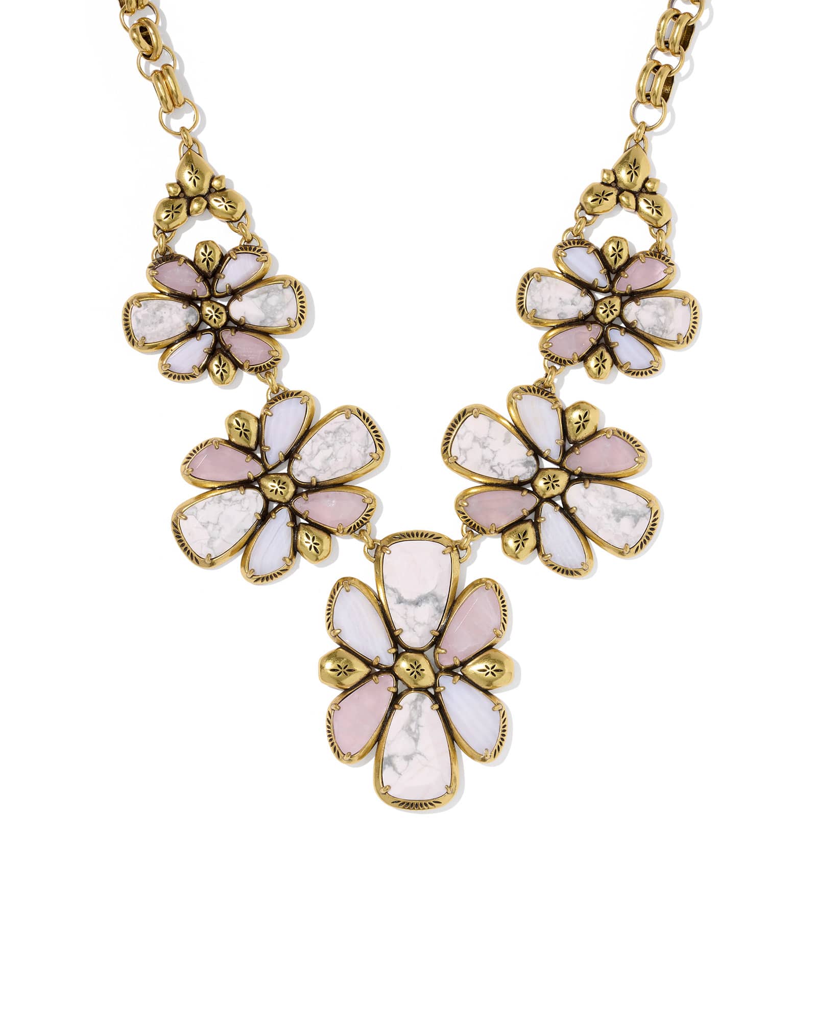 Jamie Vintage Gold Statement Necklace