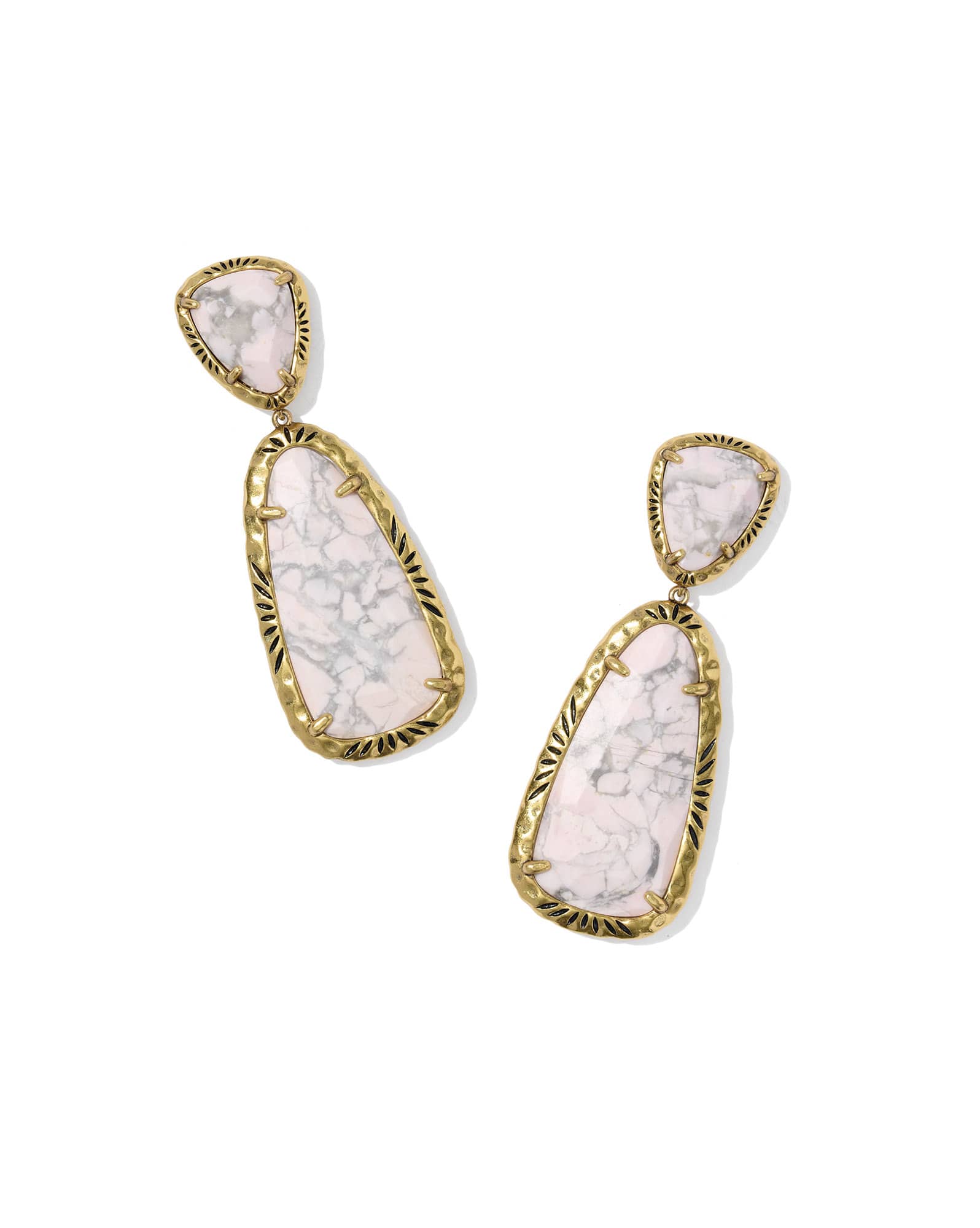 Jamie Etch Frame Drop Earrings