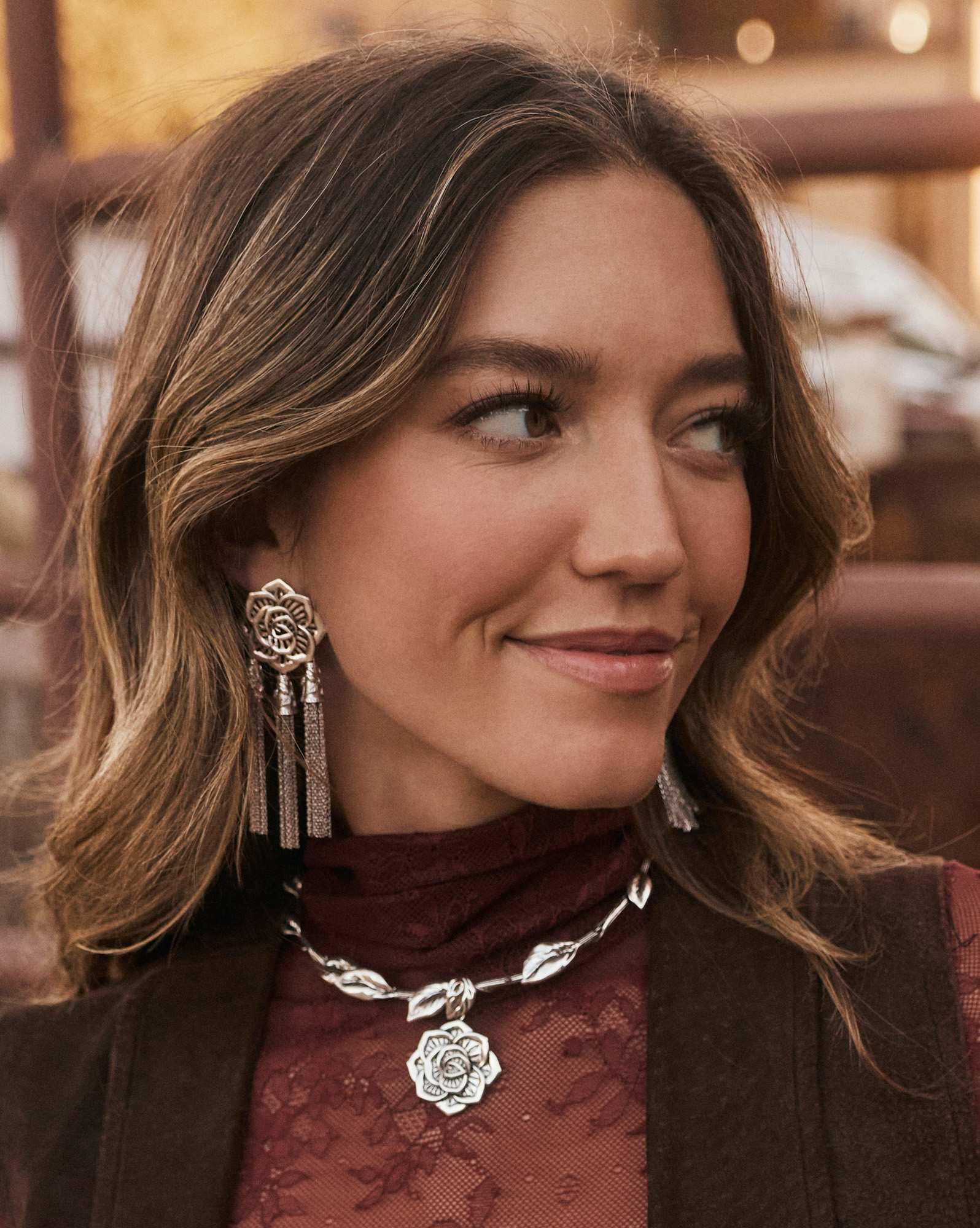 Ansel Vintage Silver Collar Necklace