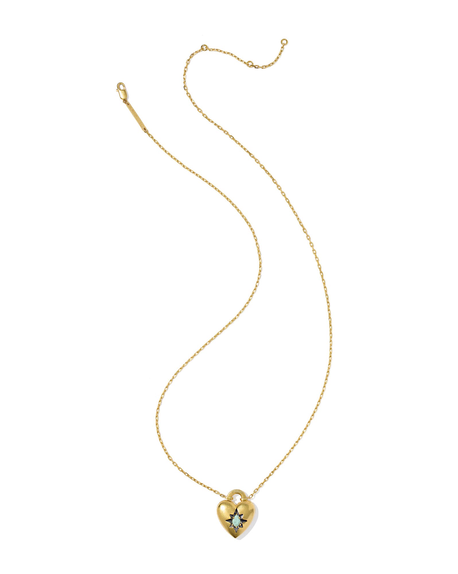 Adia Heart 18k Yellow Gold Vermeil Short Pendant Necklace 