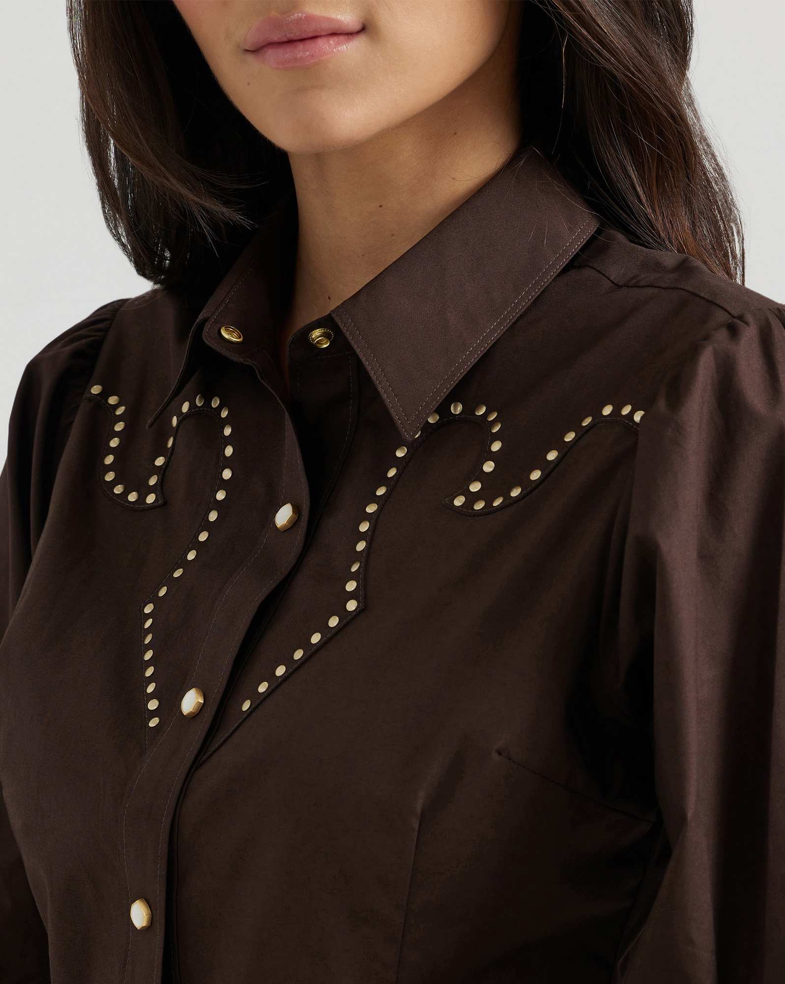 Wrangler® x Yellow Rose by Kendra Scott Puff Sleeve Rodeo Shirt