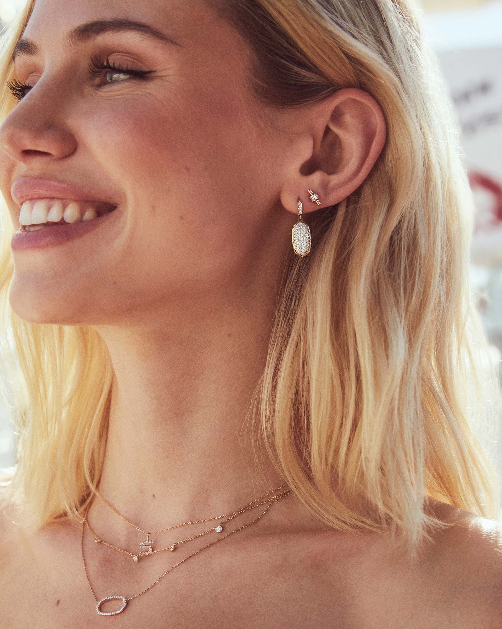 0.17 ct Stella 14k Yellow Gold Stud Earrings in White Diamond