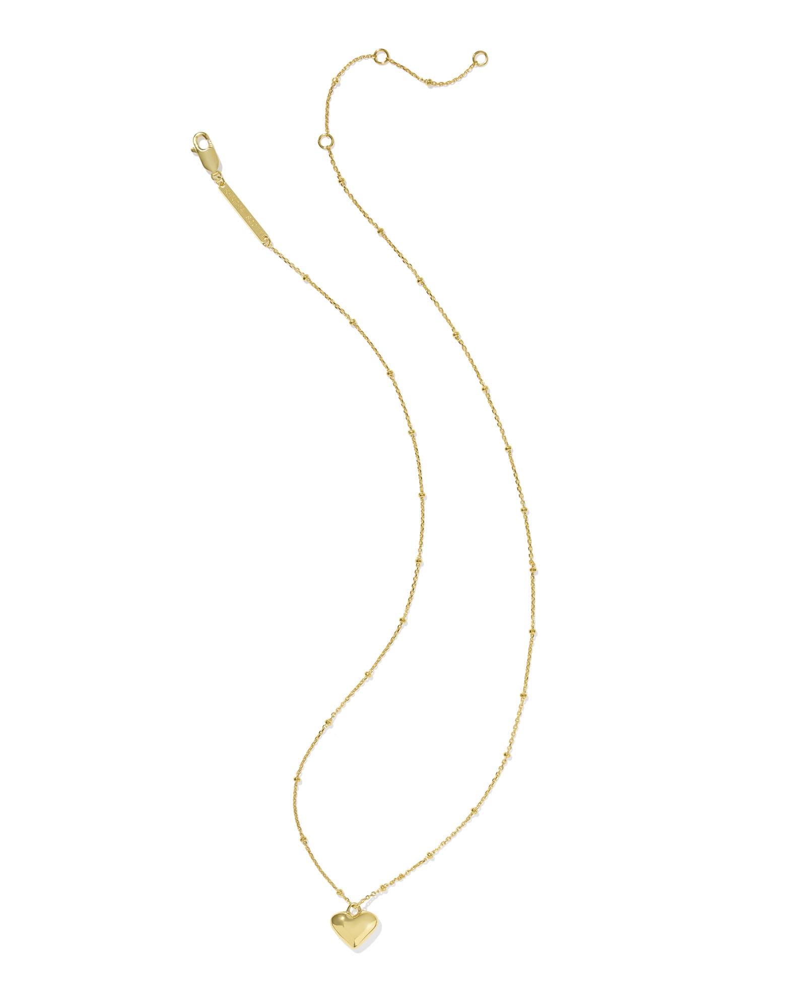 Jasmine Heart Pendant Necklace in 18k Gold Vermeil
