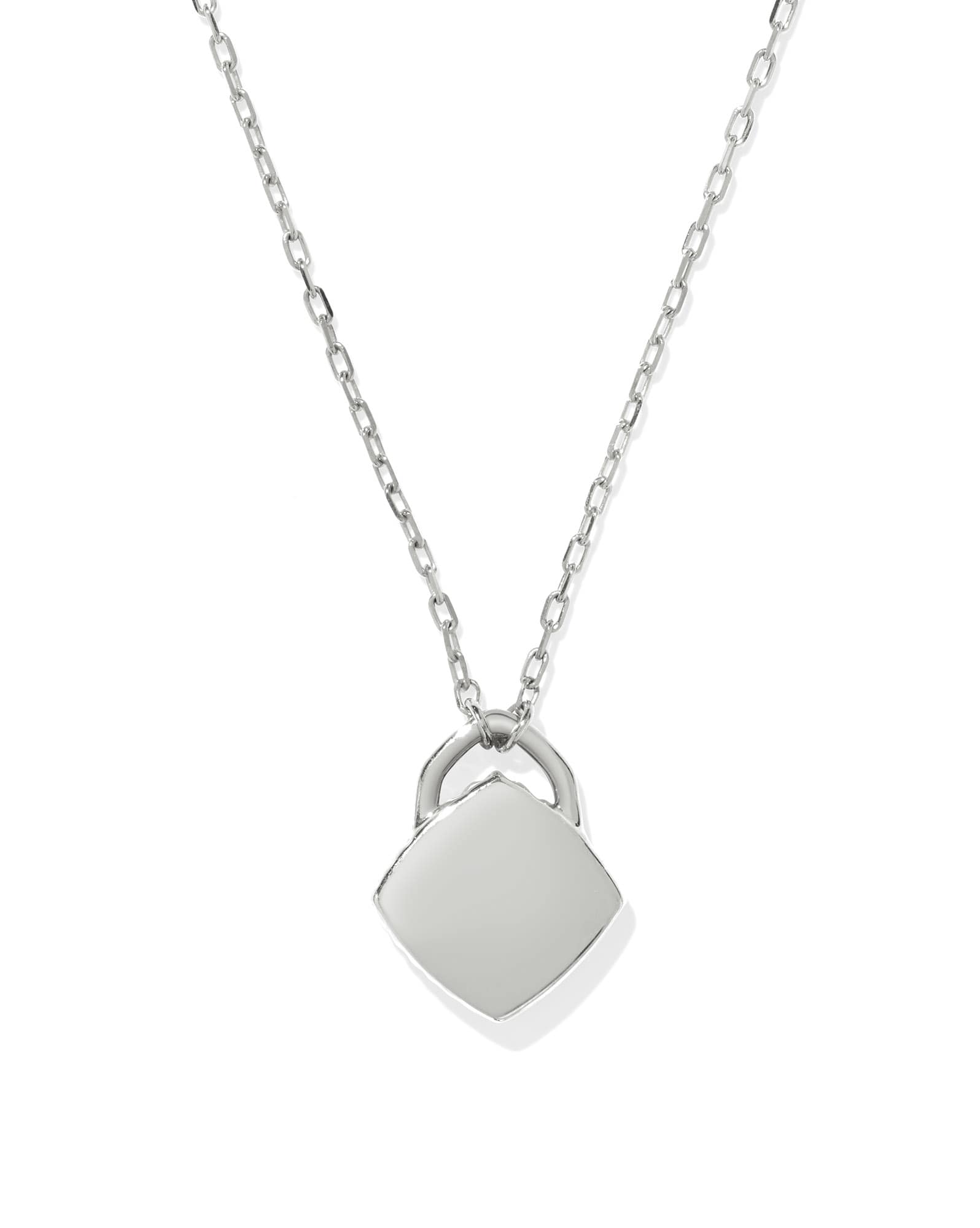 Miles Padlock Necklace in Sterling Silver