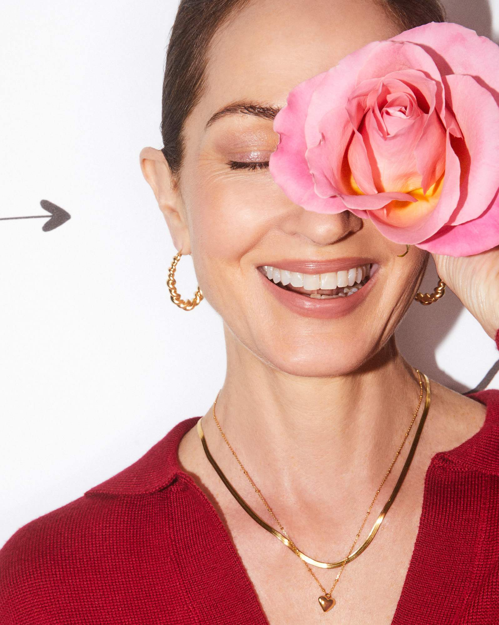 Jasmine Heart Pendant Necklace in 18k Gold Vermeil