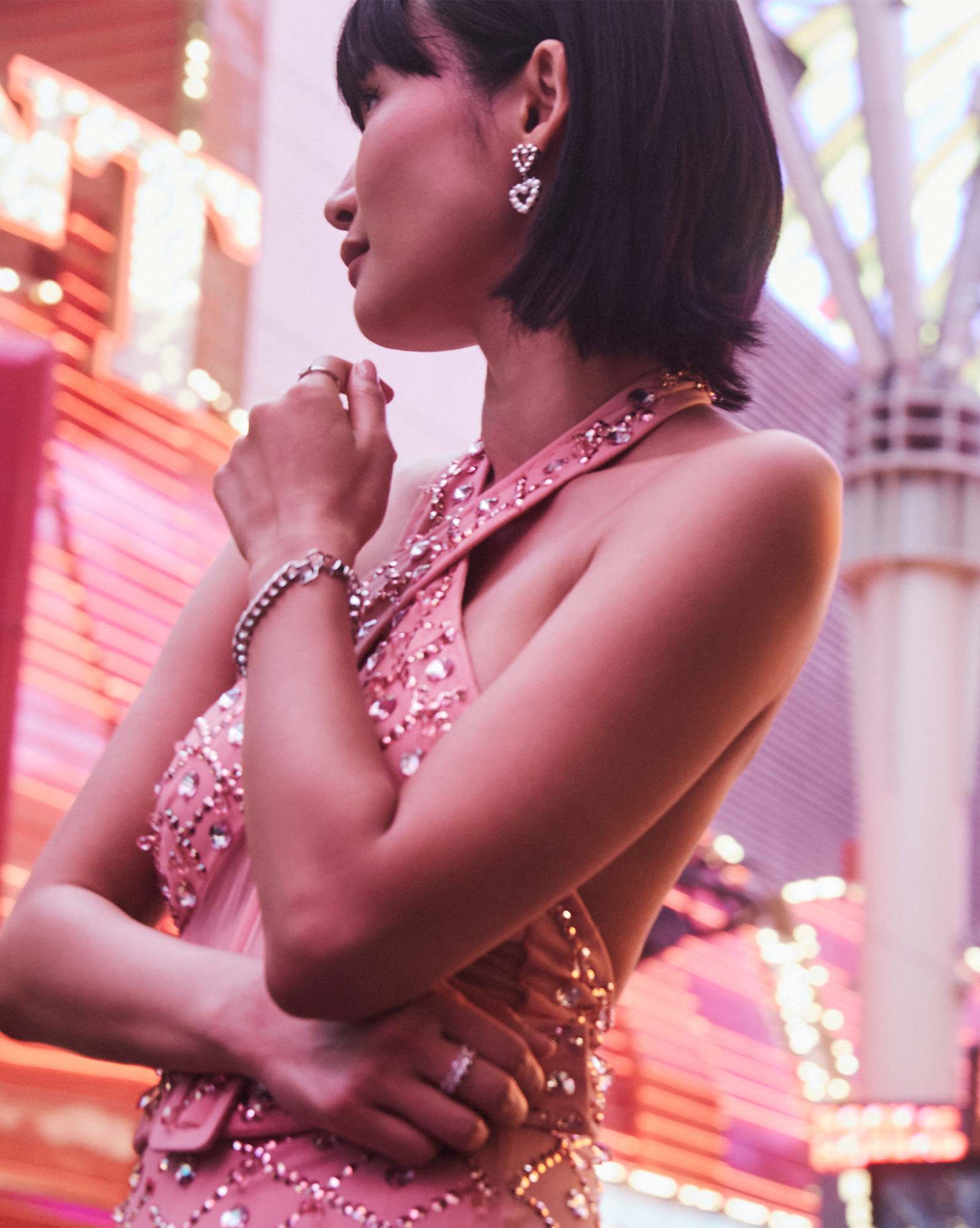 Ashton Silver Heart Drop Earrings in Freshwater Cultured Pearl