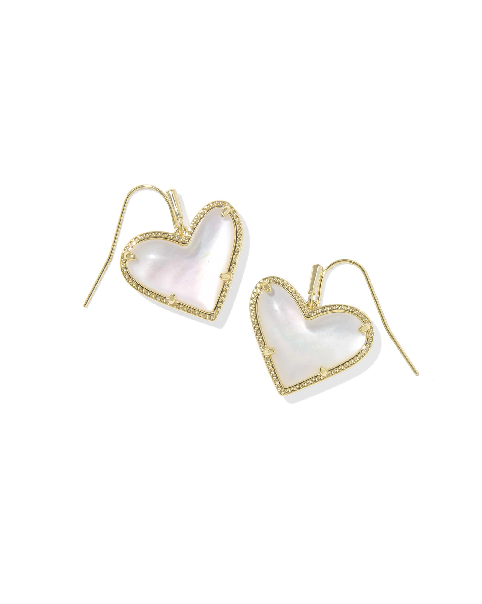 Ari Heart Statement Gold Drop Earrings 