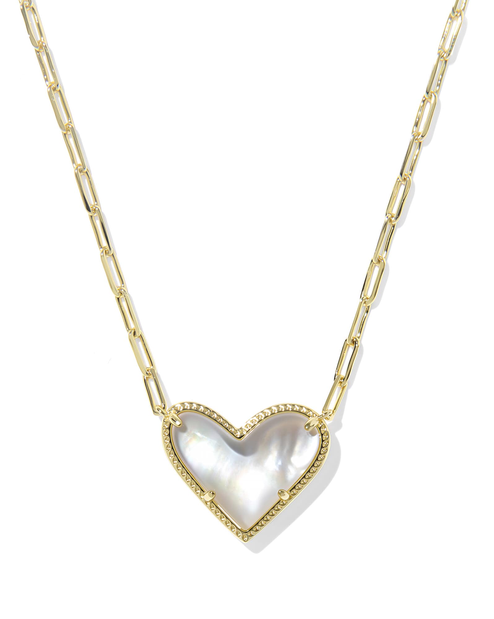 Ari Heart Statement Gold Short Pendant Necklace 