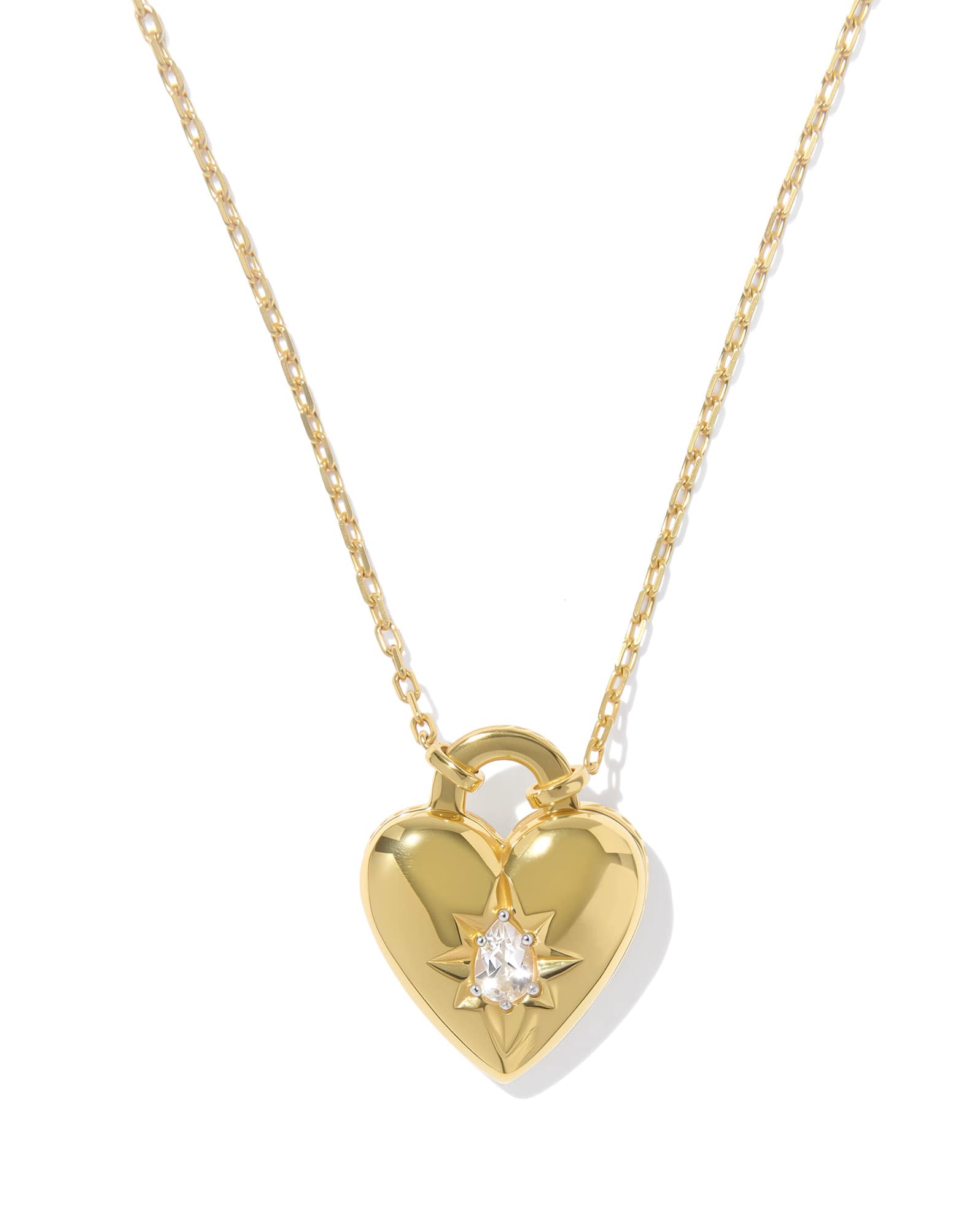Bold Heirloom Heart 18k Yellow Gold Vermeil Locket Pendant 