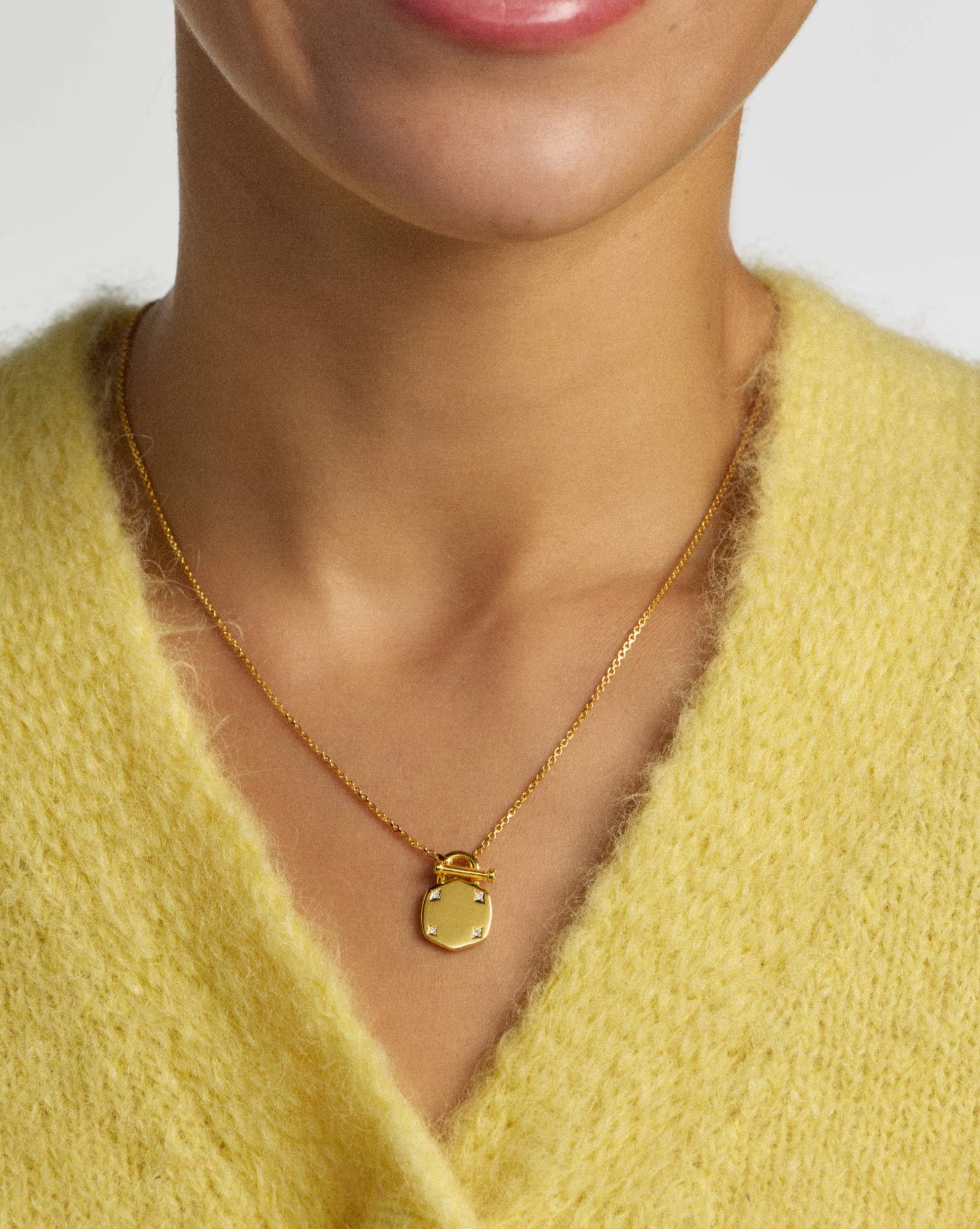 Kennedy 18k Yellow Gold Vermeil Pendant Necklace 