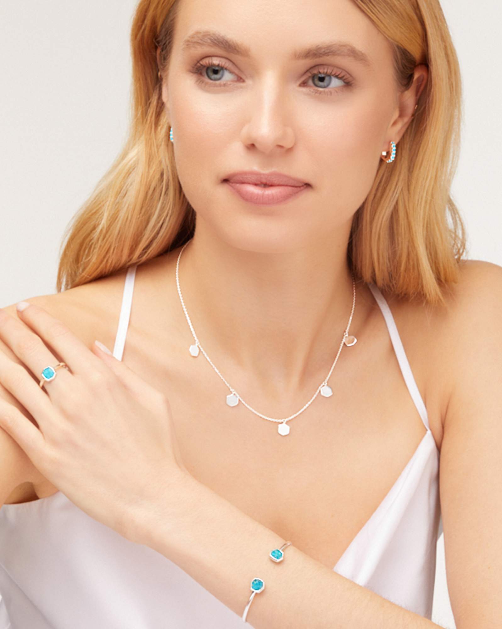 Davis Sterling Silver Small Cuff Bracelet in Turquoise