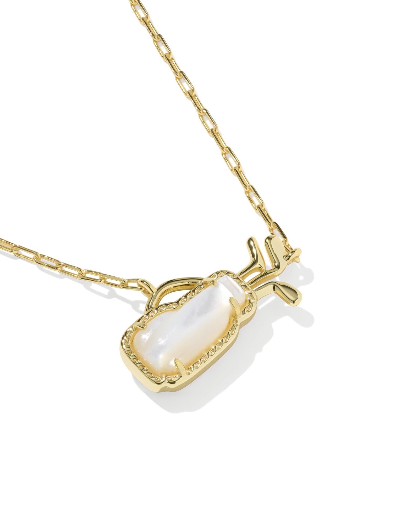 Golf Gold Short Pendant Necklace