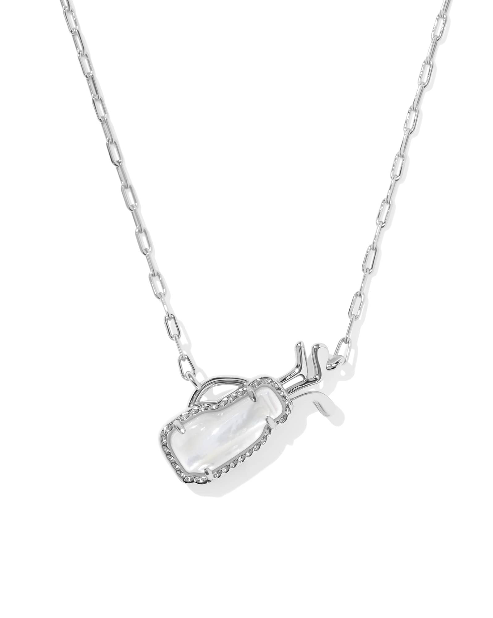 Golf Silver Short Pendant Necklace