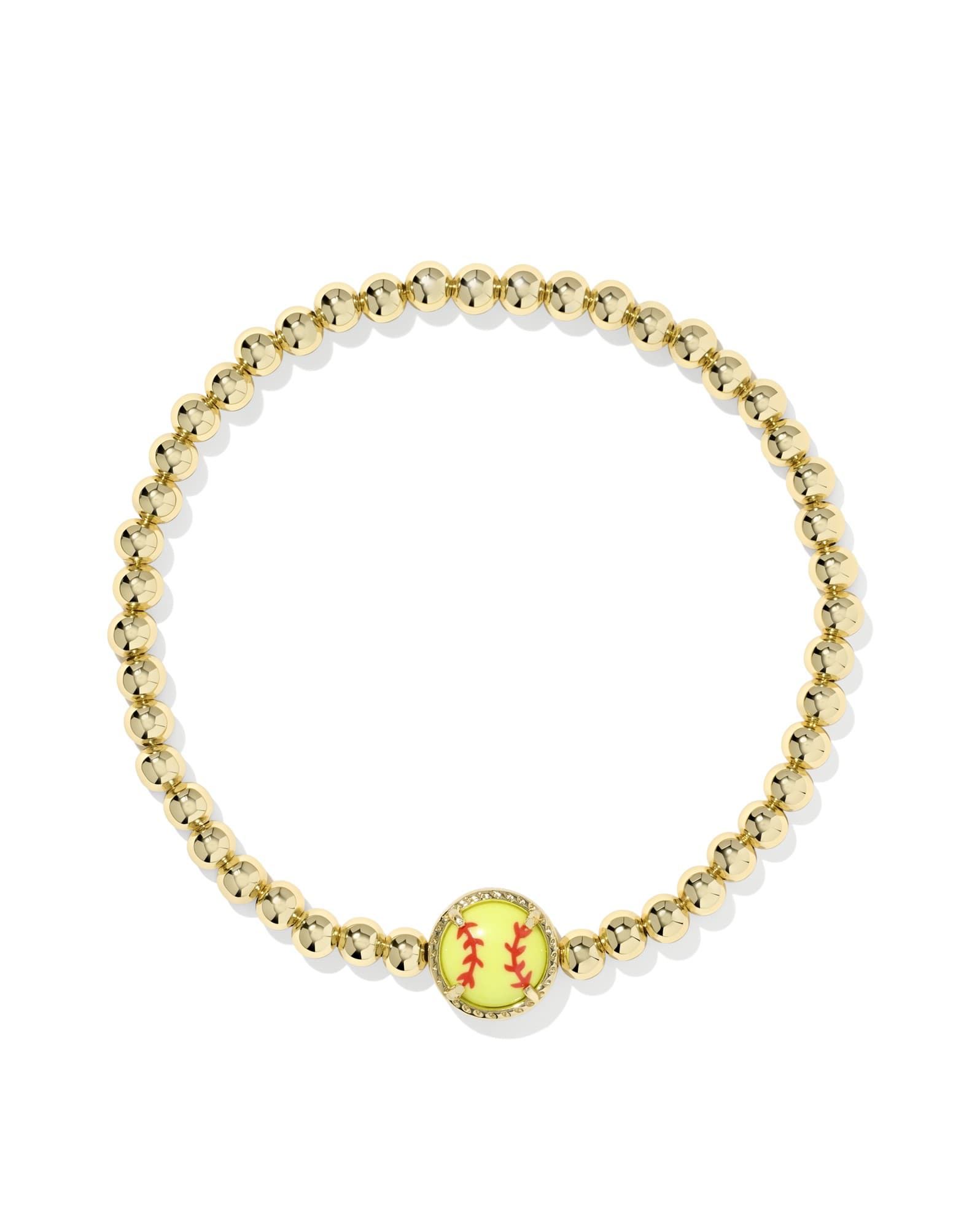 Softball Gold Stretch Bracelet