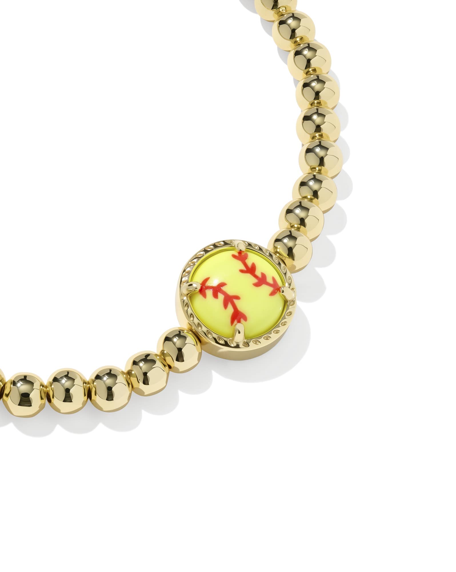 Softball Gold Stretch Bracelet
