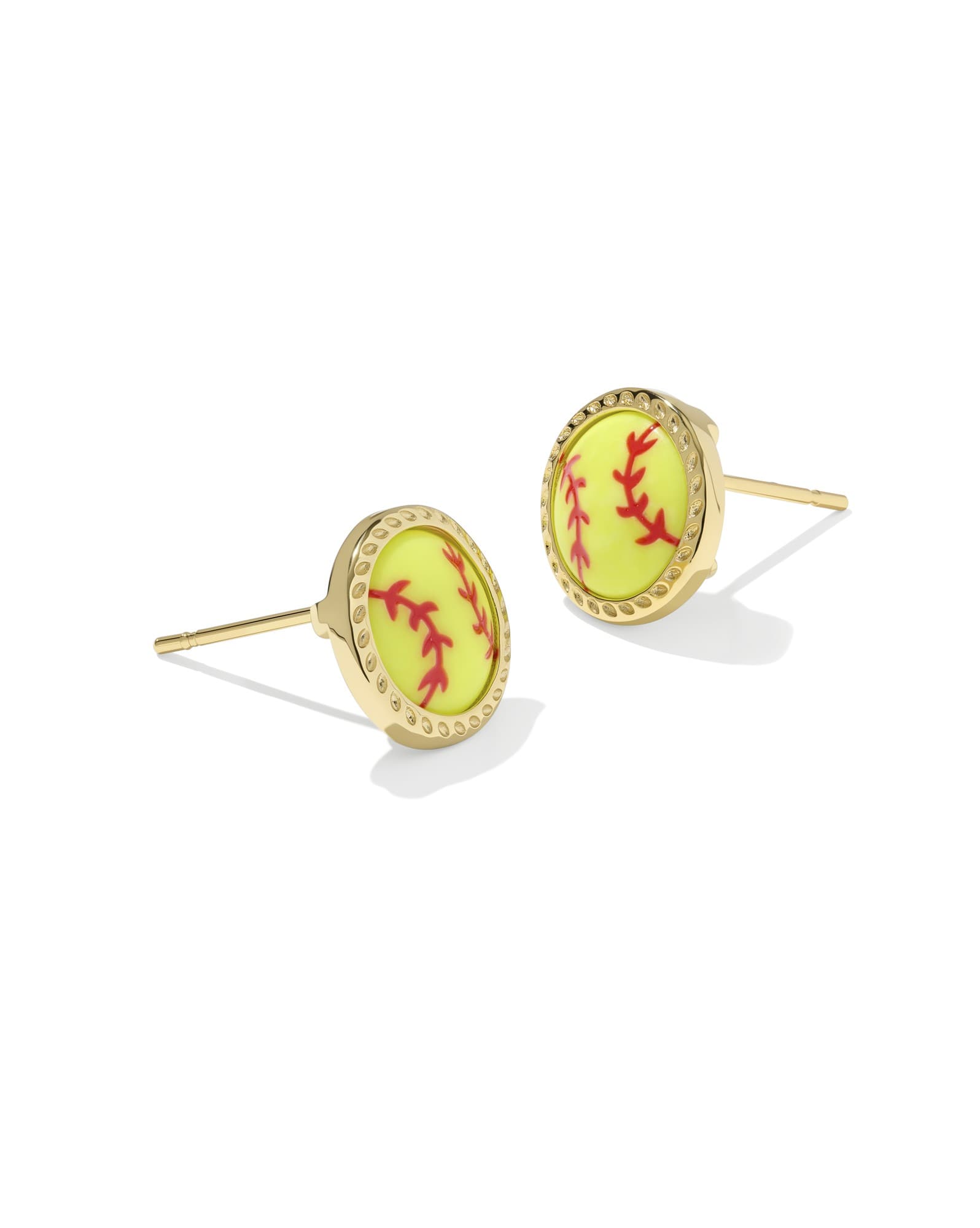 Softball Gold Stud Earrings