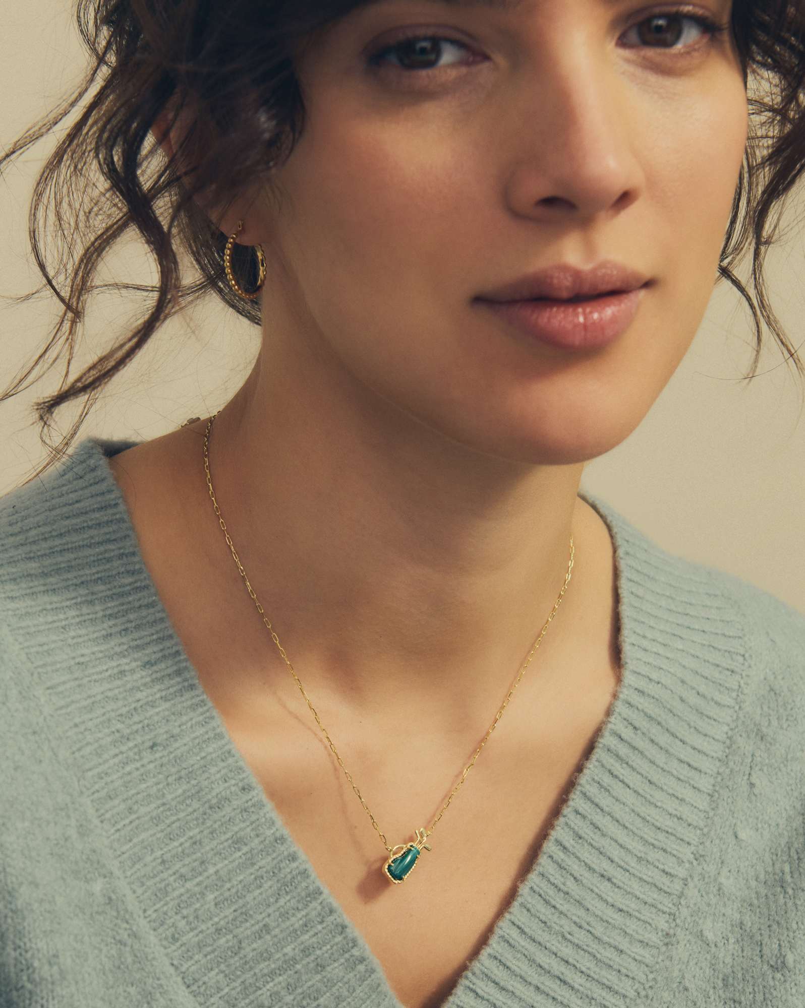 Golf Gold Short Pendant Necklace