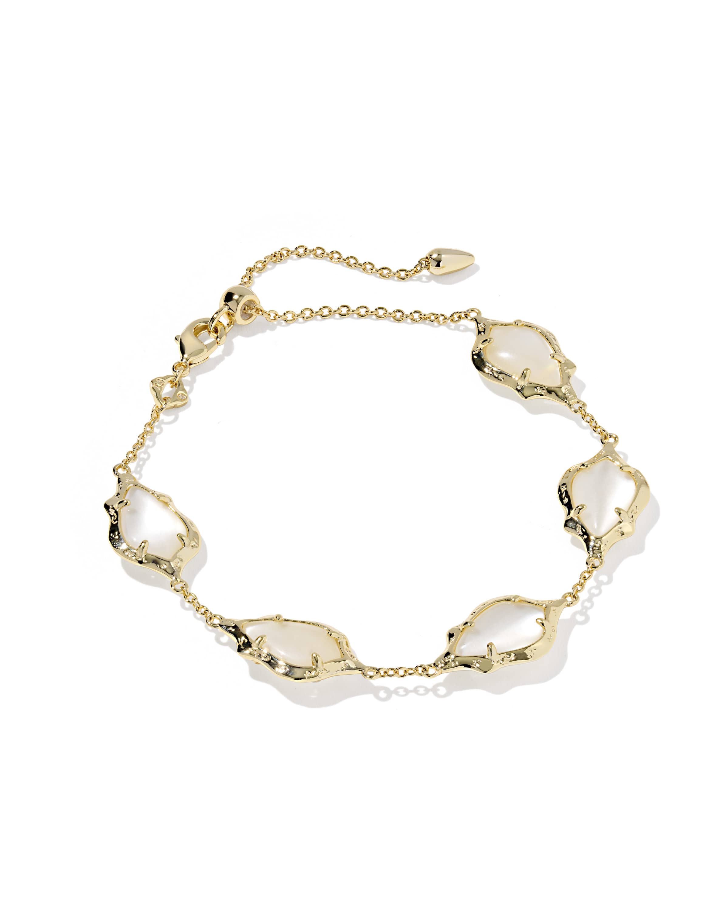 Adriana Scallop Frame Gold Delicate Chain Bracelet 