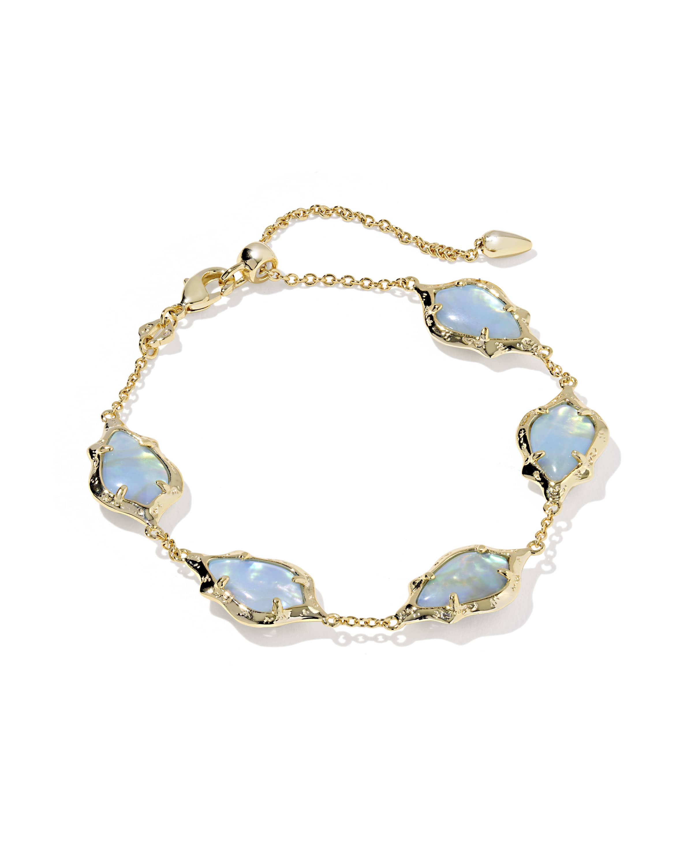 Adriana Scallop Frame Gold Delicate Chain Bracelet 