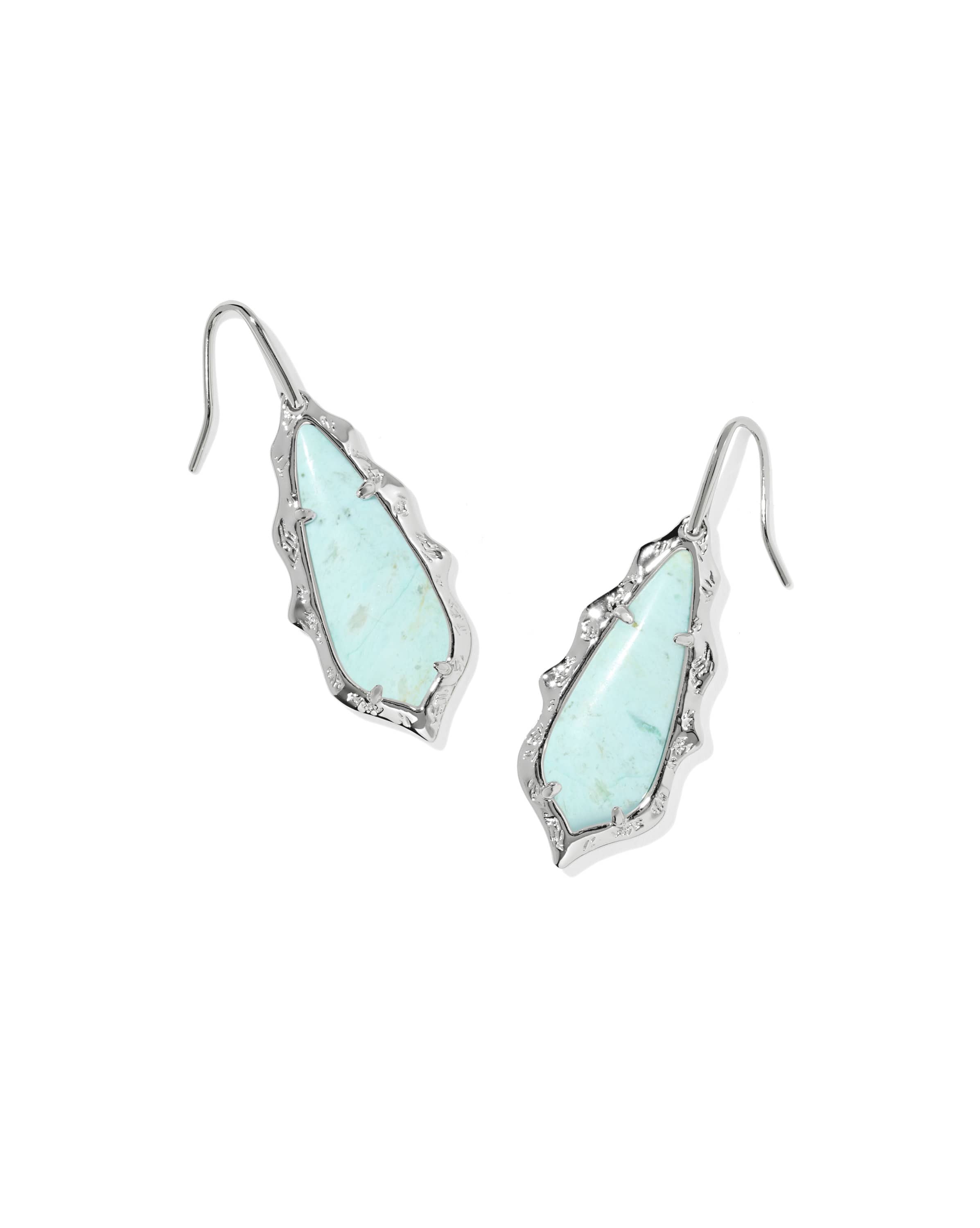 Adriana Scallop Frame Silver Drop Earrings 