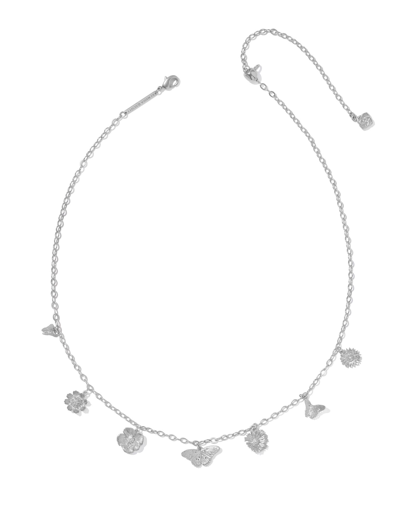 Cailey Vintage Silver Charm Necklace