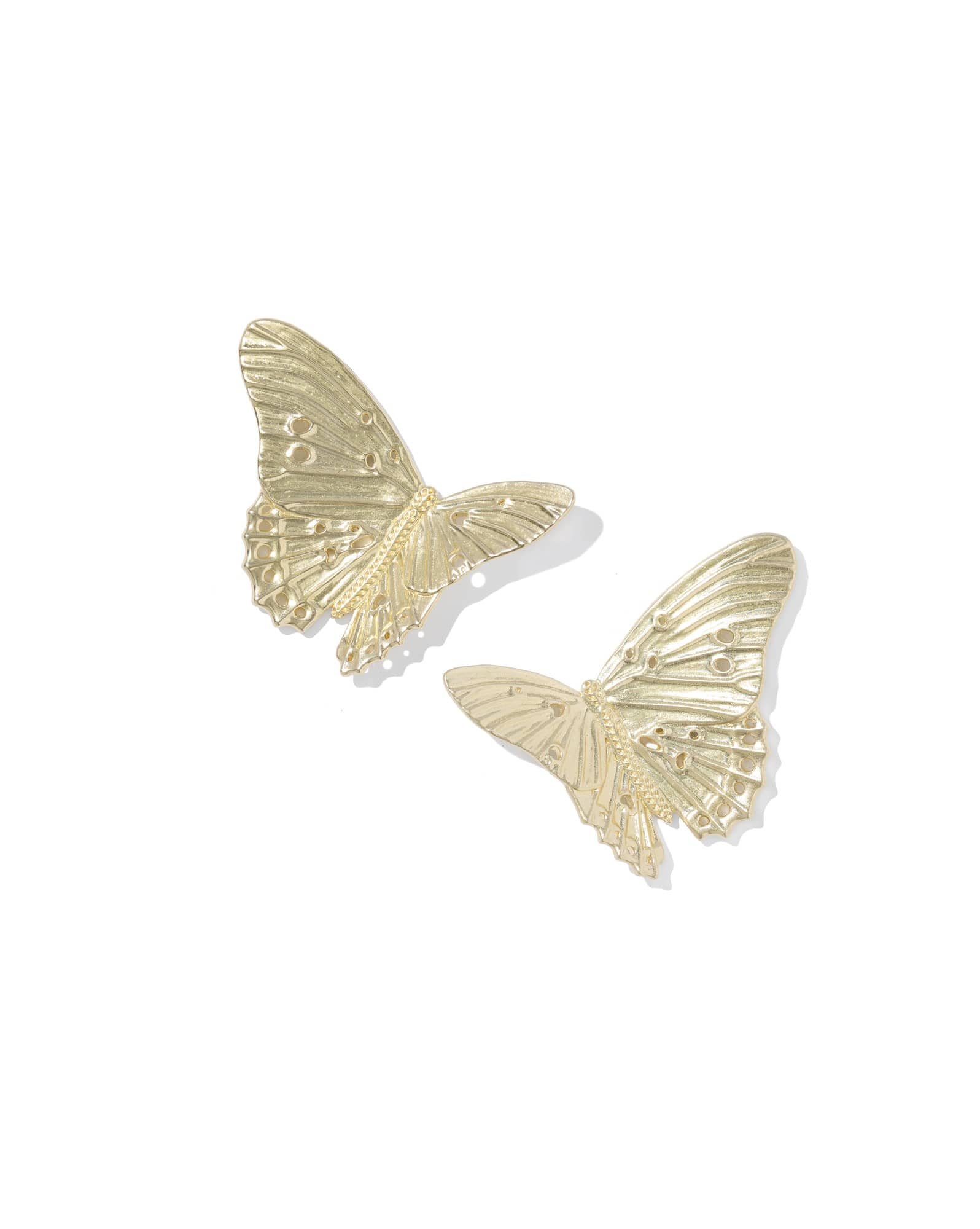 Cailey Butterfly Gold Statement Stud Earrings