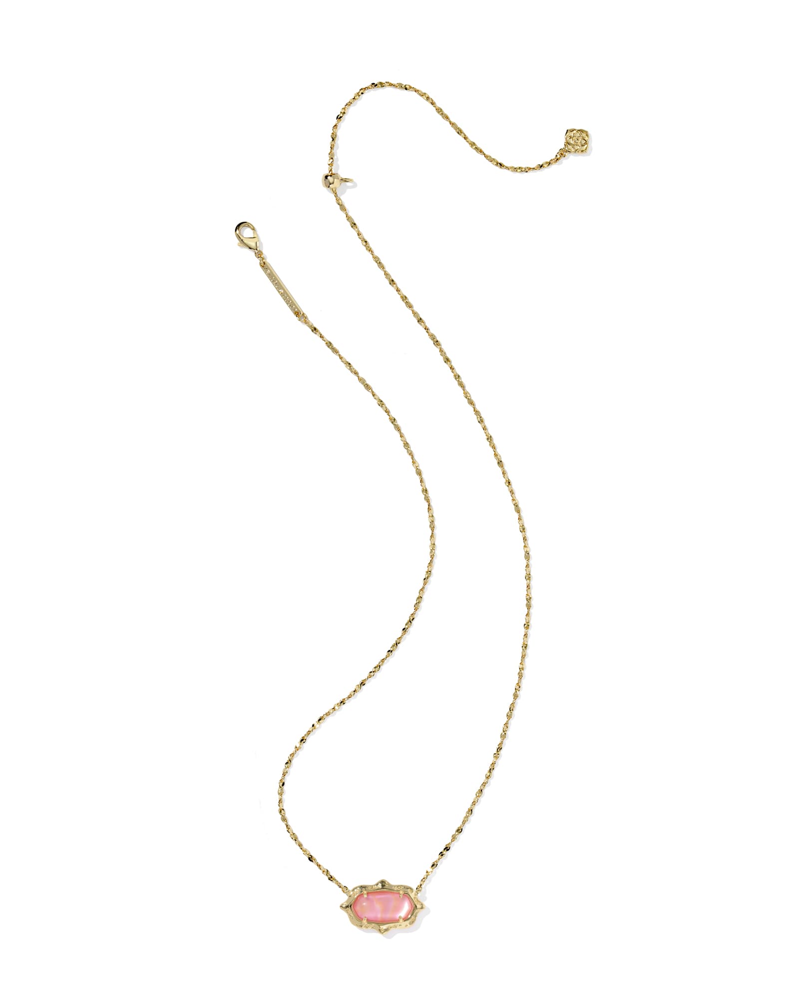 Elisa Scallop Frame Gold Short Pendant Necklace