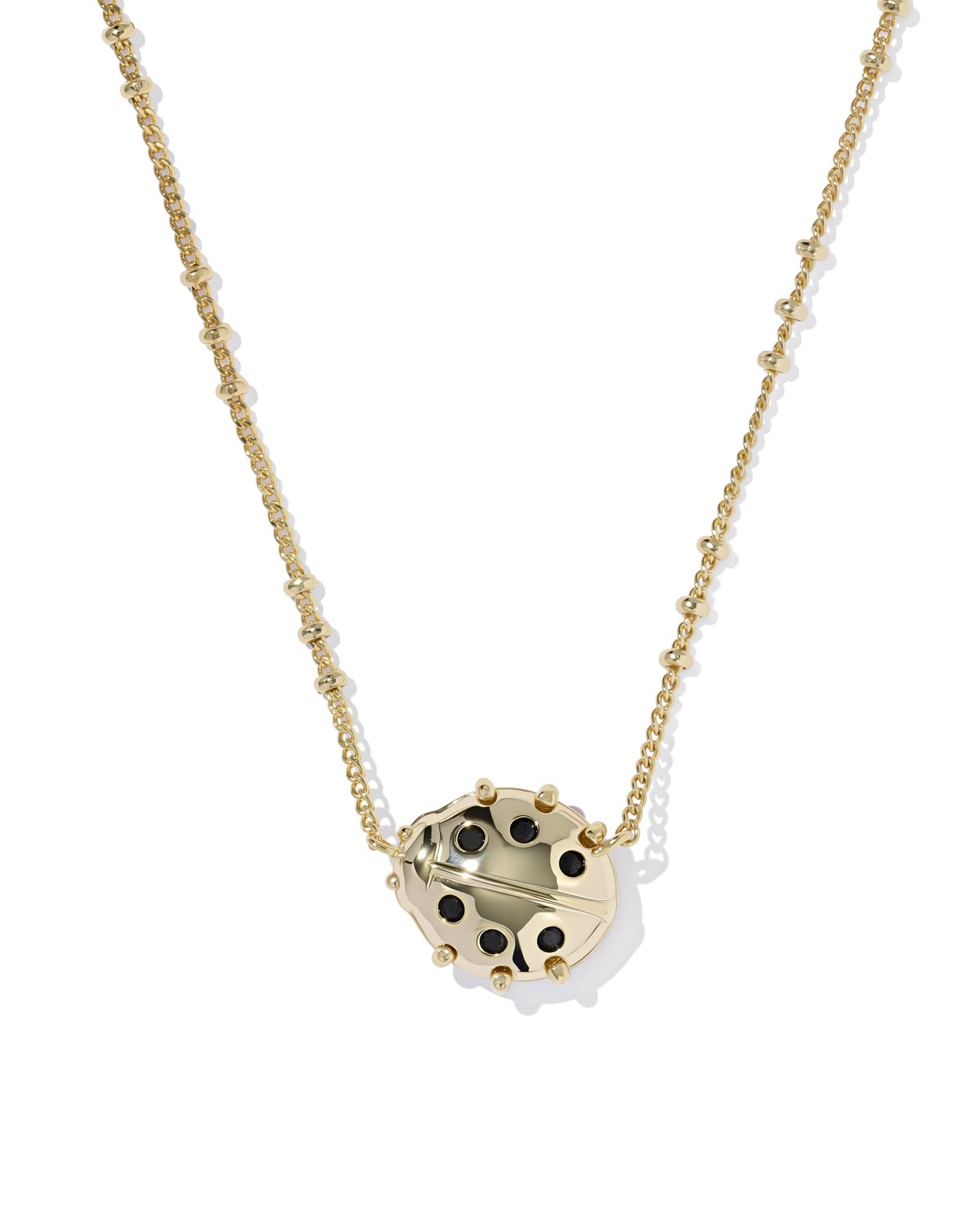 Ladybug Gold Short Pendant Necklace 