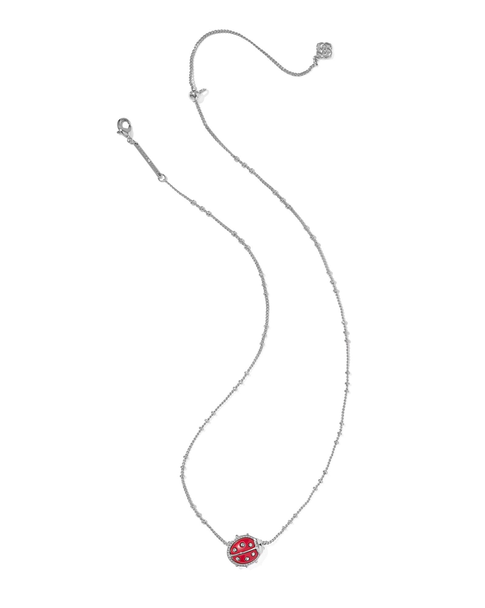 Ladybug Silver Short Pendant Necklace 