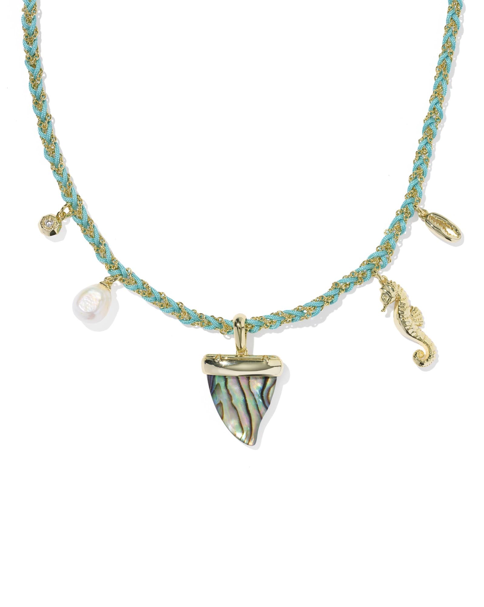 Oleana Seahorse Gold Charm Necklace