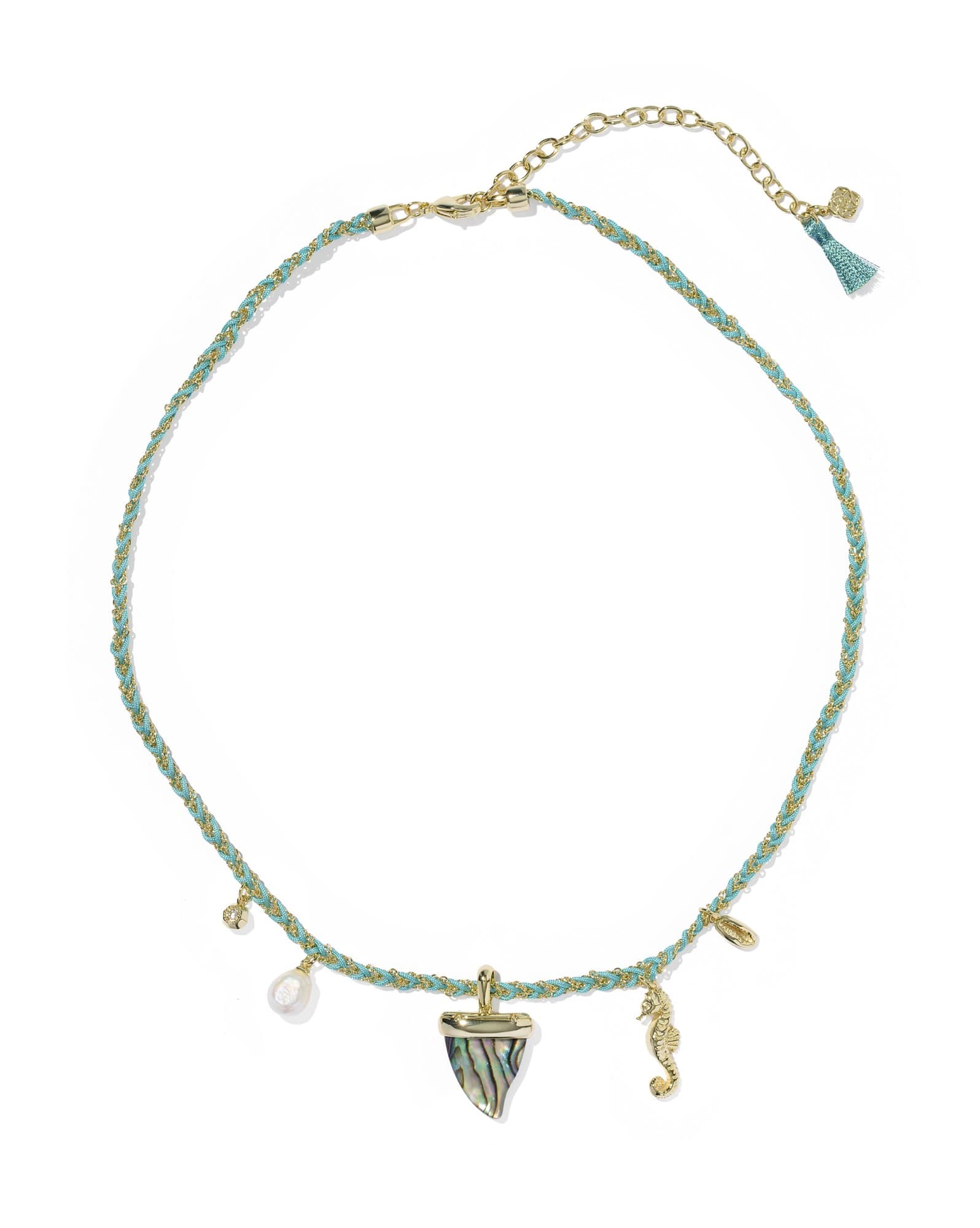 Oleana Seahorse Gold Charm Necklace