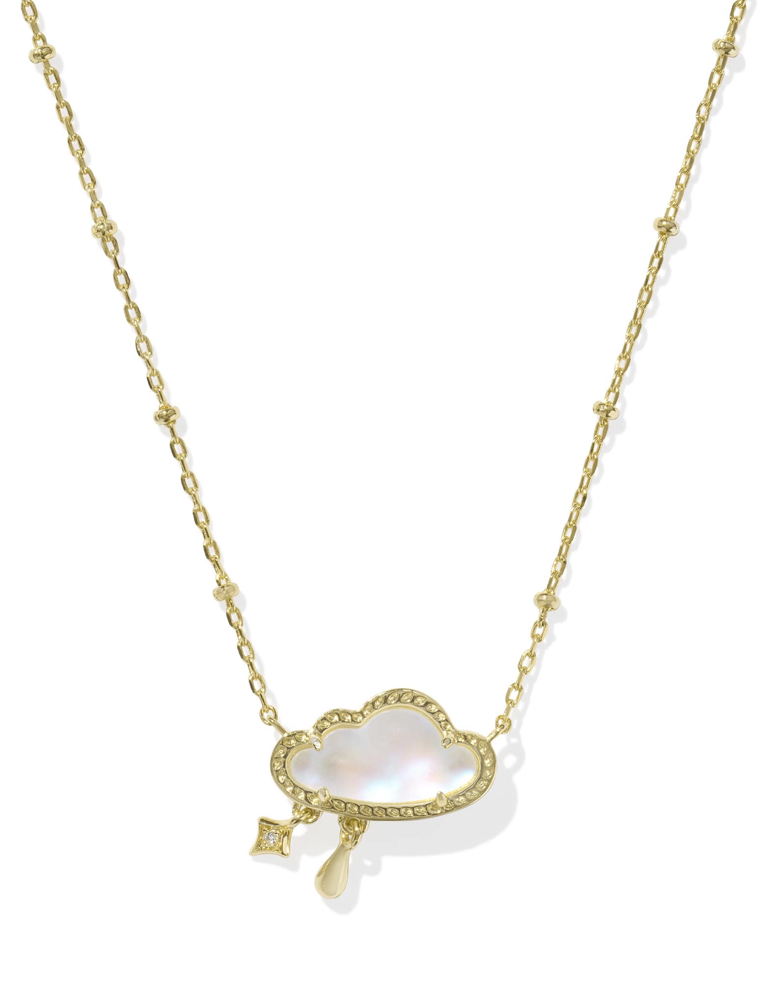 Celeste Cloud Gold Short Pendant Necklace