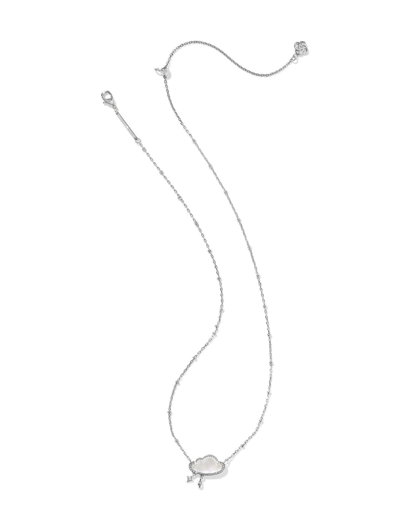 Celeste Cloud Silver Short Pendant Necklace