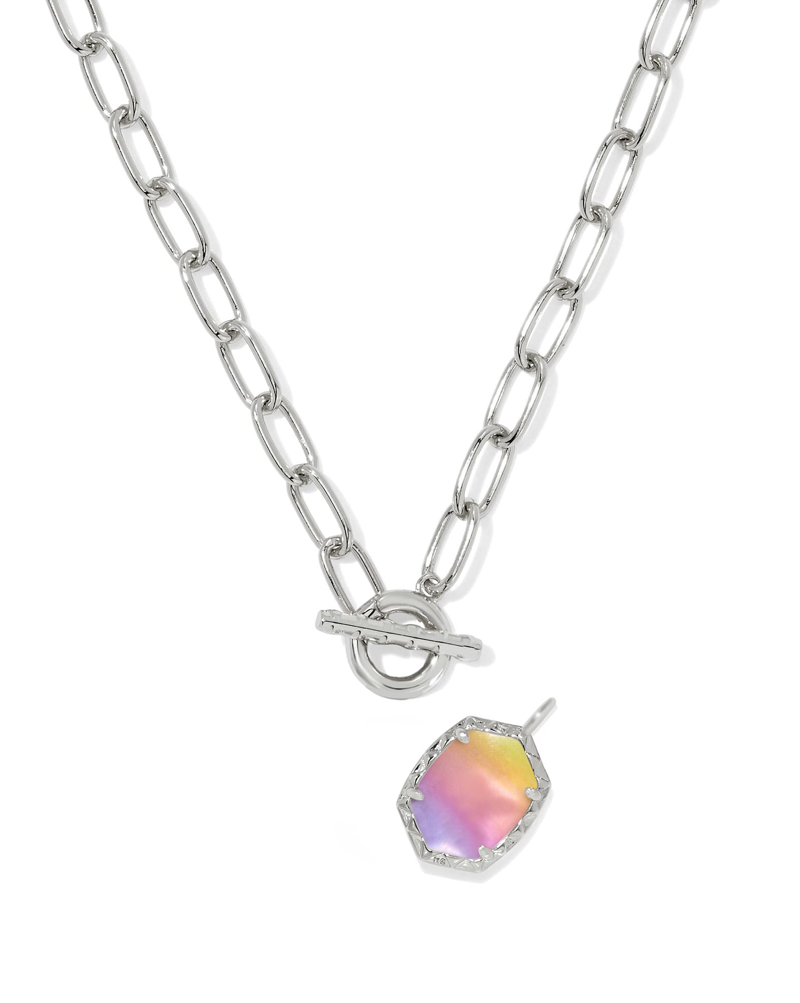 Daphne Convertible Silver Link and Chain Necklace