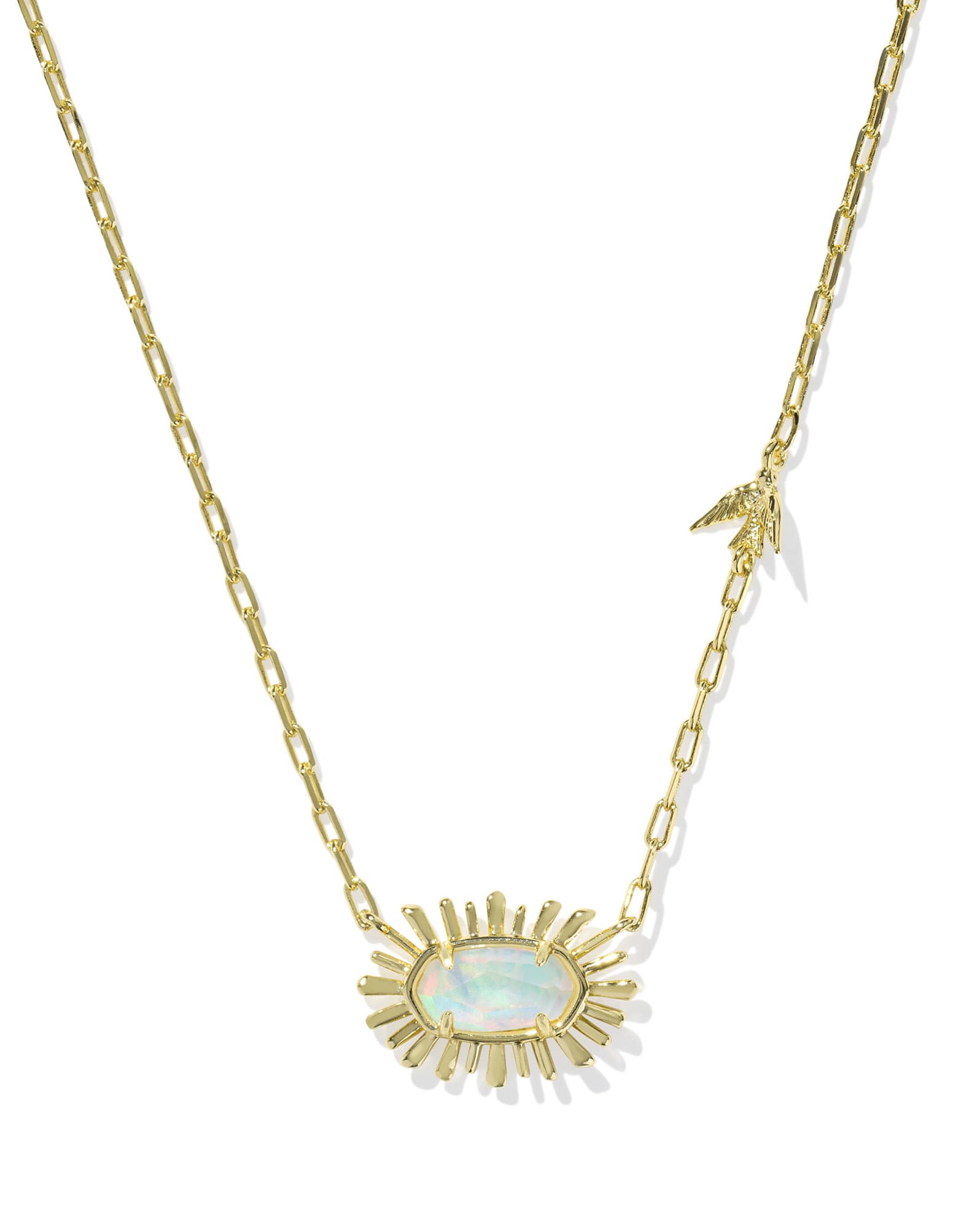 Elisa Bird Gold Short Pendant Necklace