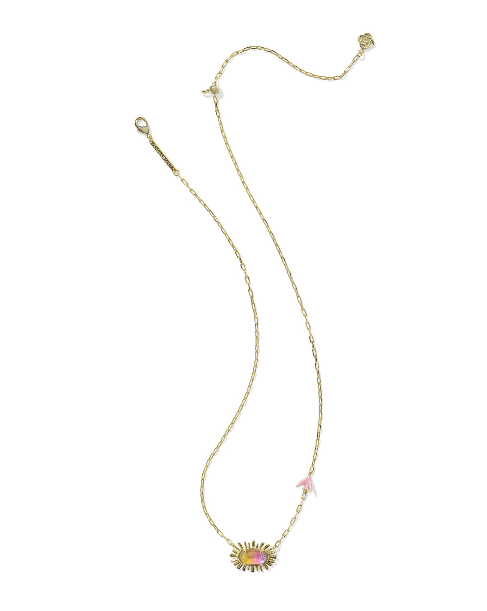 Elisa Bird Gold Short Pendant Necklace