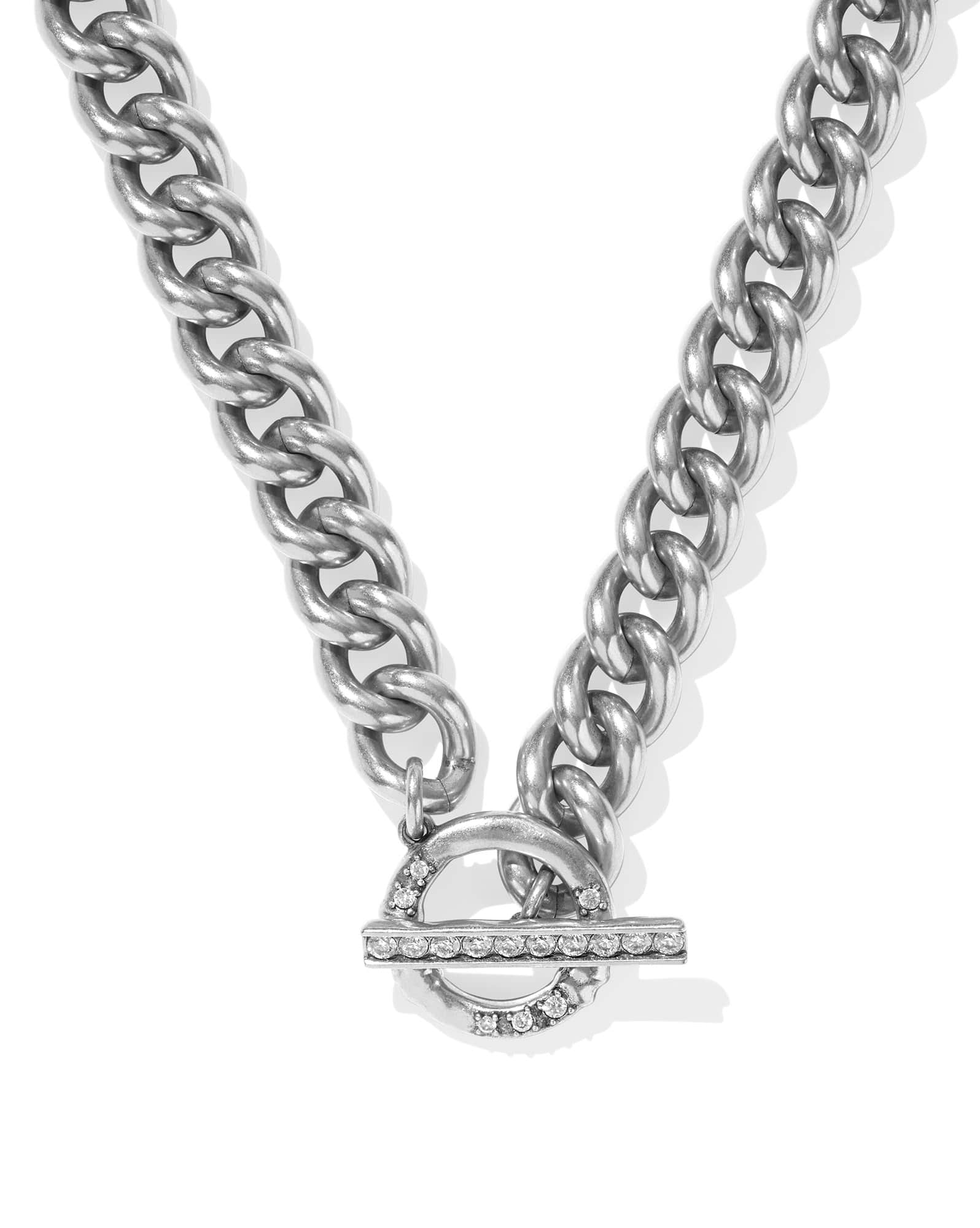 Whitley Chain Necklace in Vintage Silver