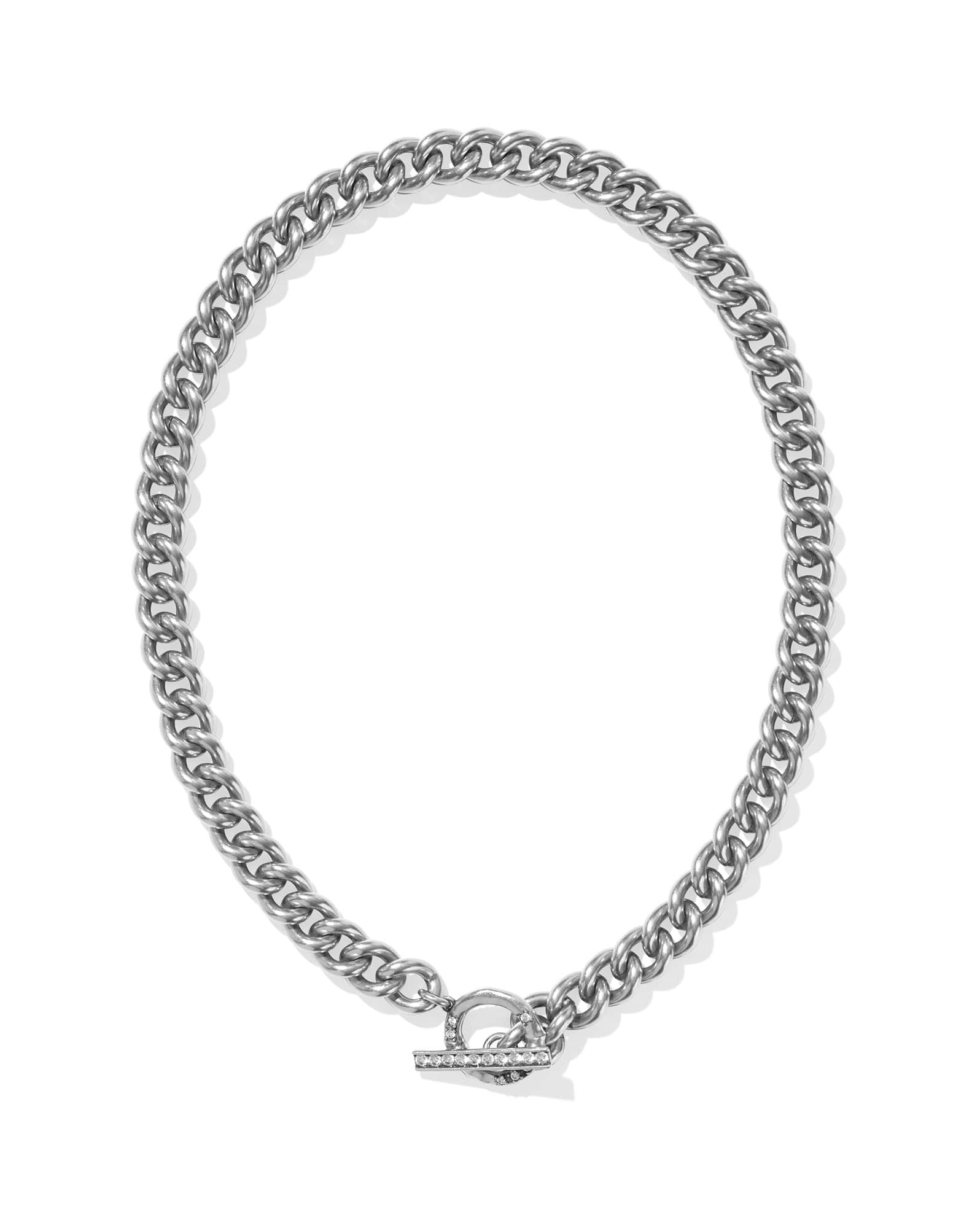 Whitley Chain Necklace in Vintage Silver