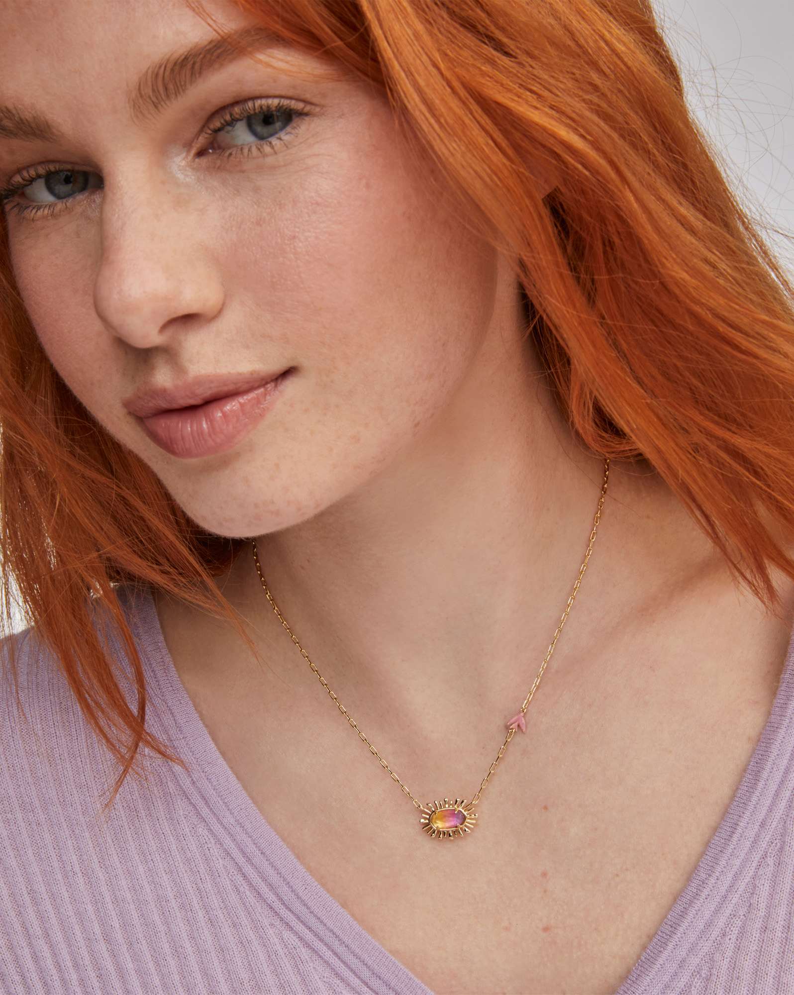 Elisa Bird Gold Short Pendant Necklace