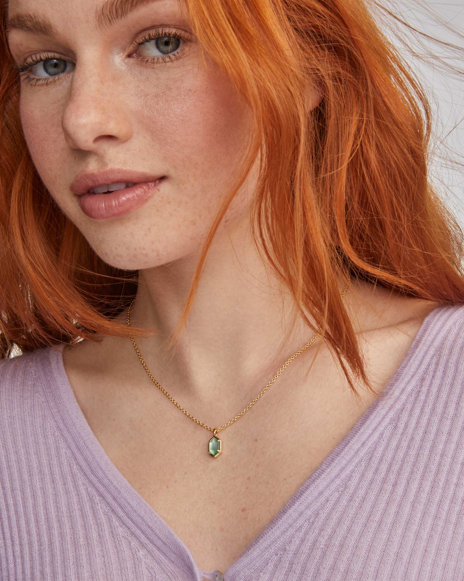 Hallie Gold Short Pendant Necklace