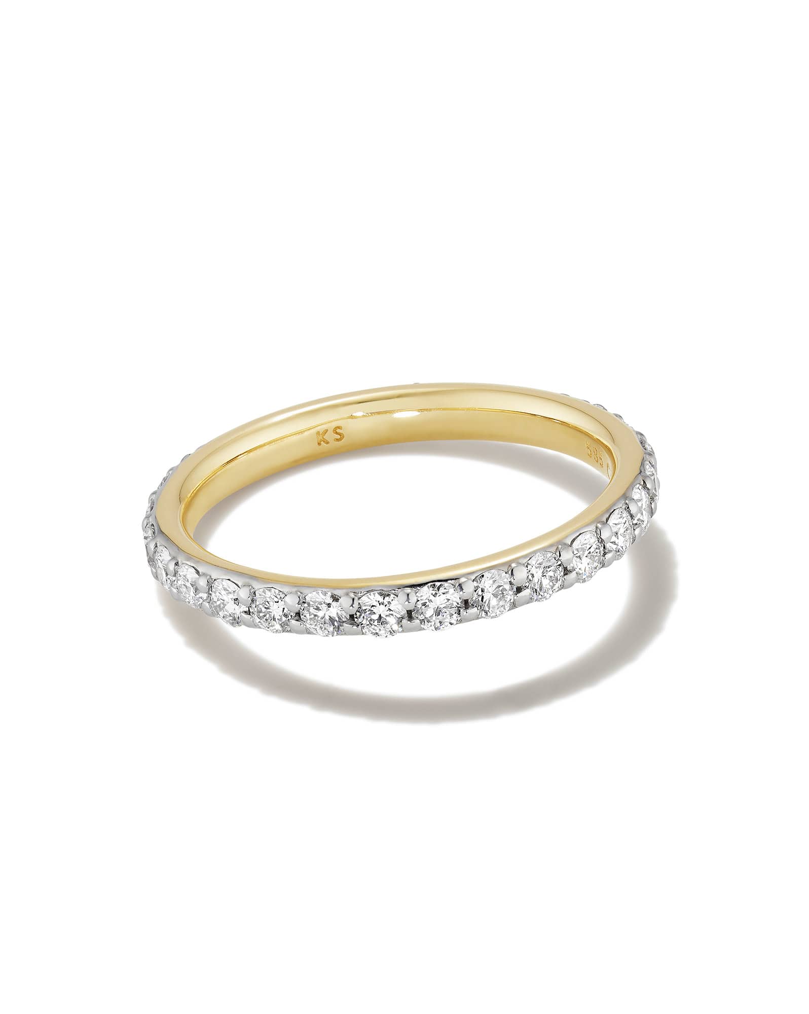 1 ct Lab Grown White Diamond Marilyn Band Ring in 14k Yellow Gold