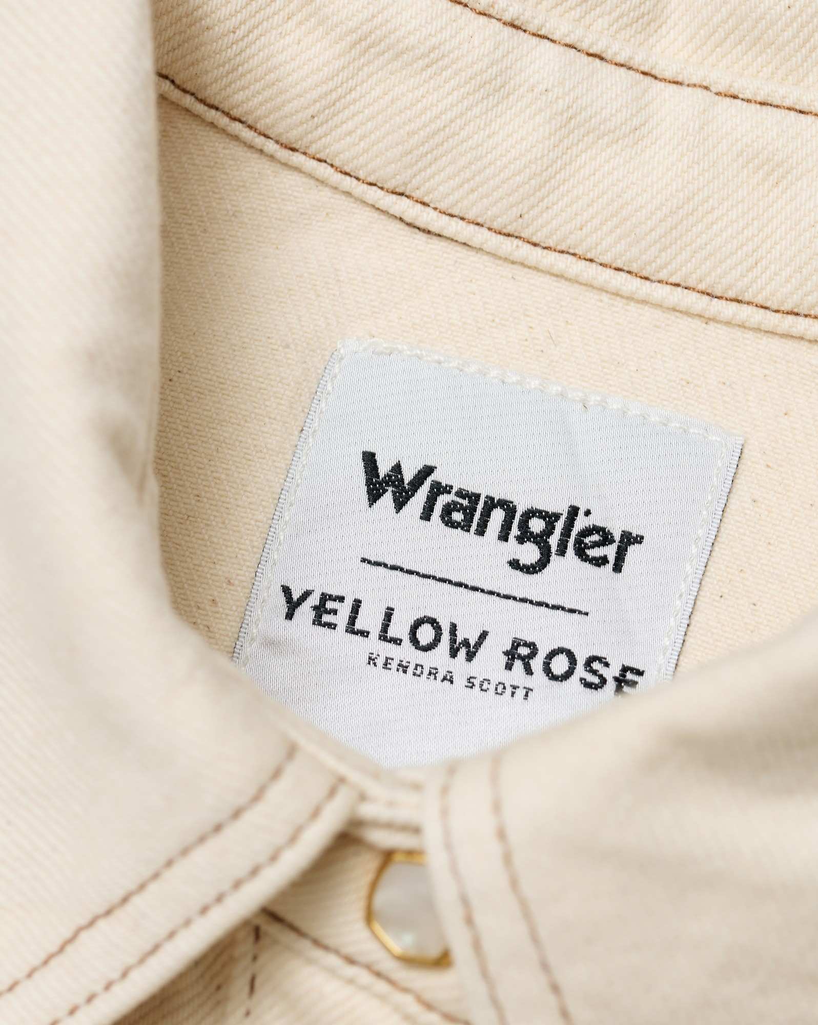 Wrangler® x Yellow Rose by Kendra Scott Denim Studded Western Shacket