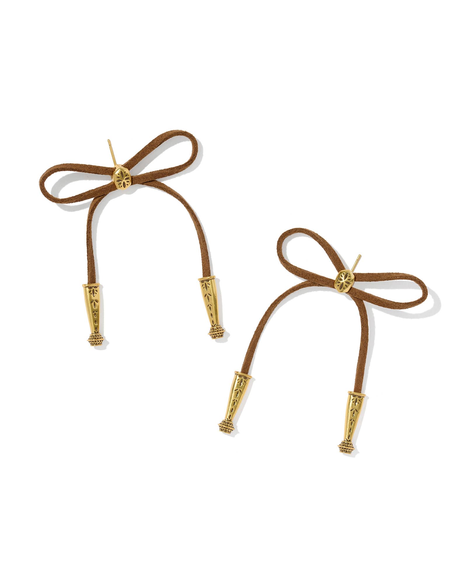 Tedi Vintage Gold Bow Statement Earrings
