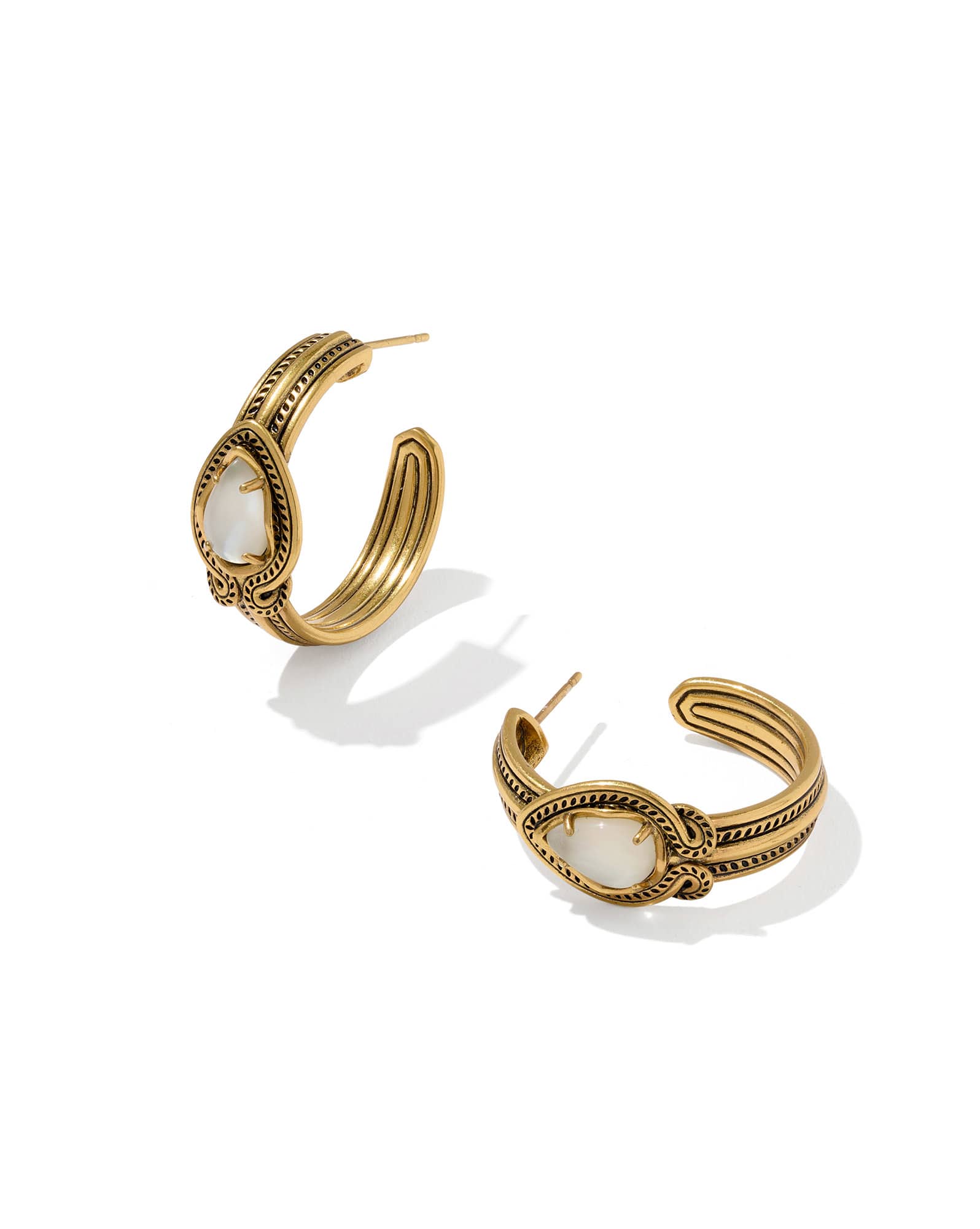 Tedi Vintage Gold Huggie Earrings