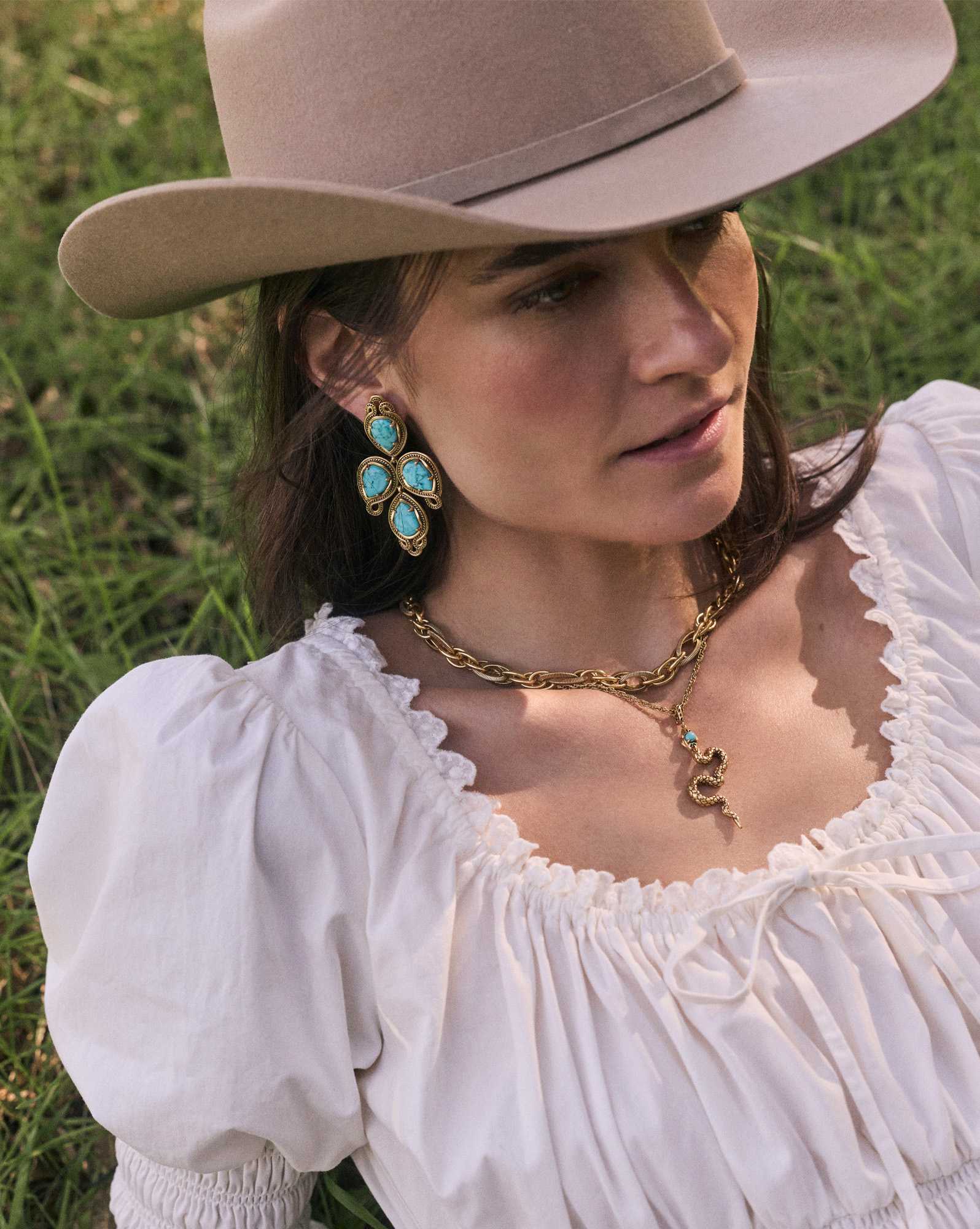 Snake Vintage Gold Large Long Pendant Necklace