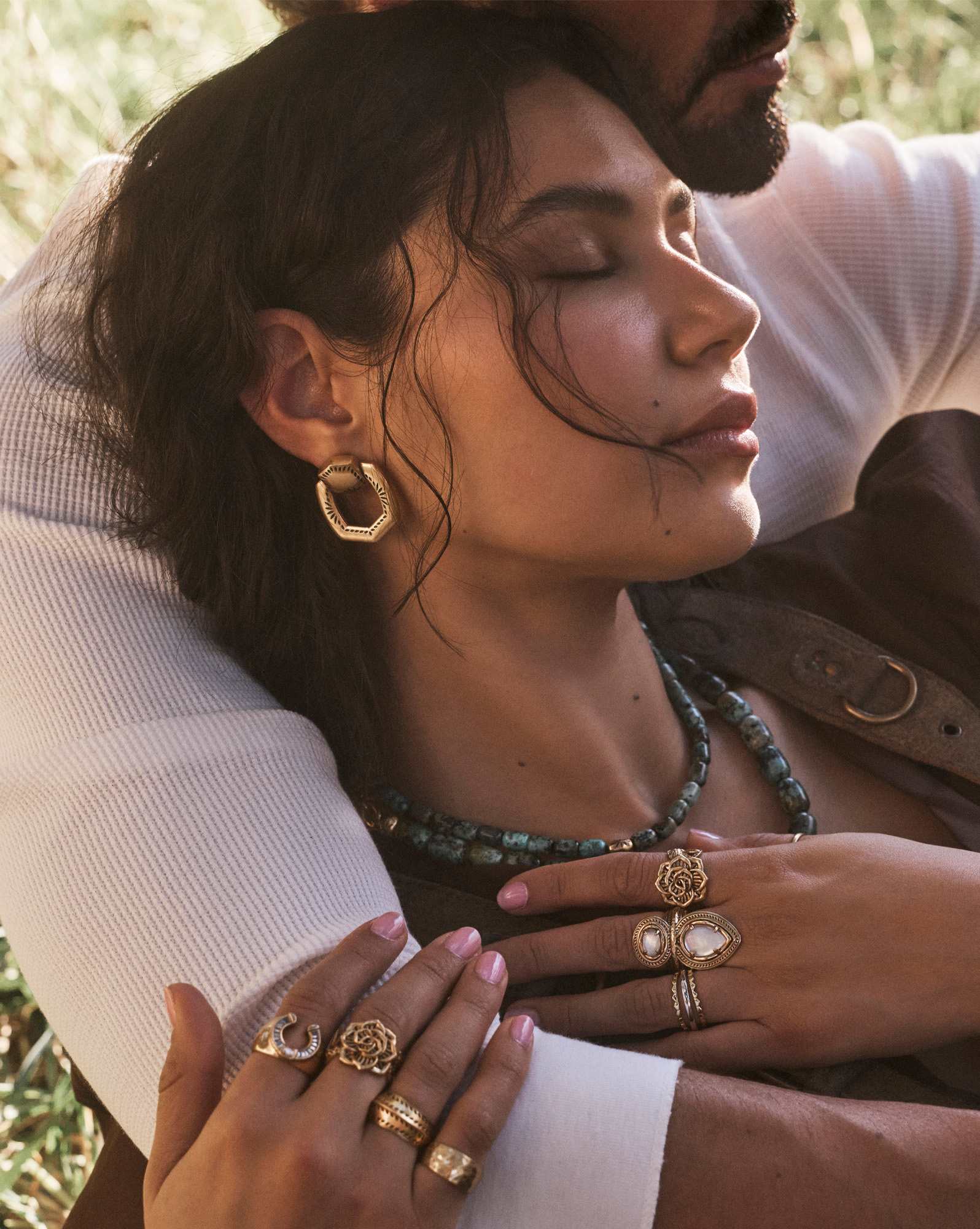 Ansel Rose Cocktail Ring in Vintage Gold